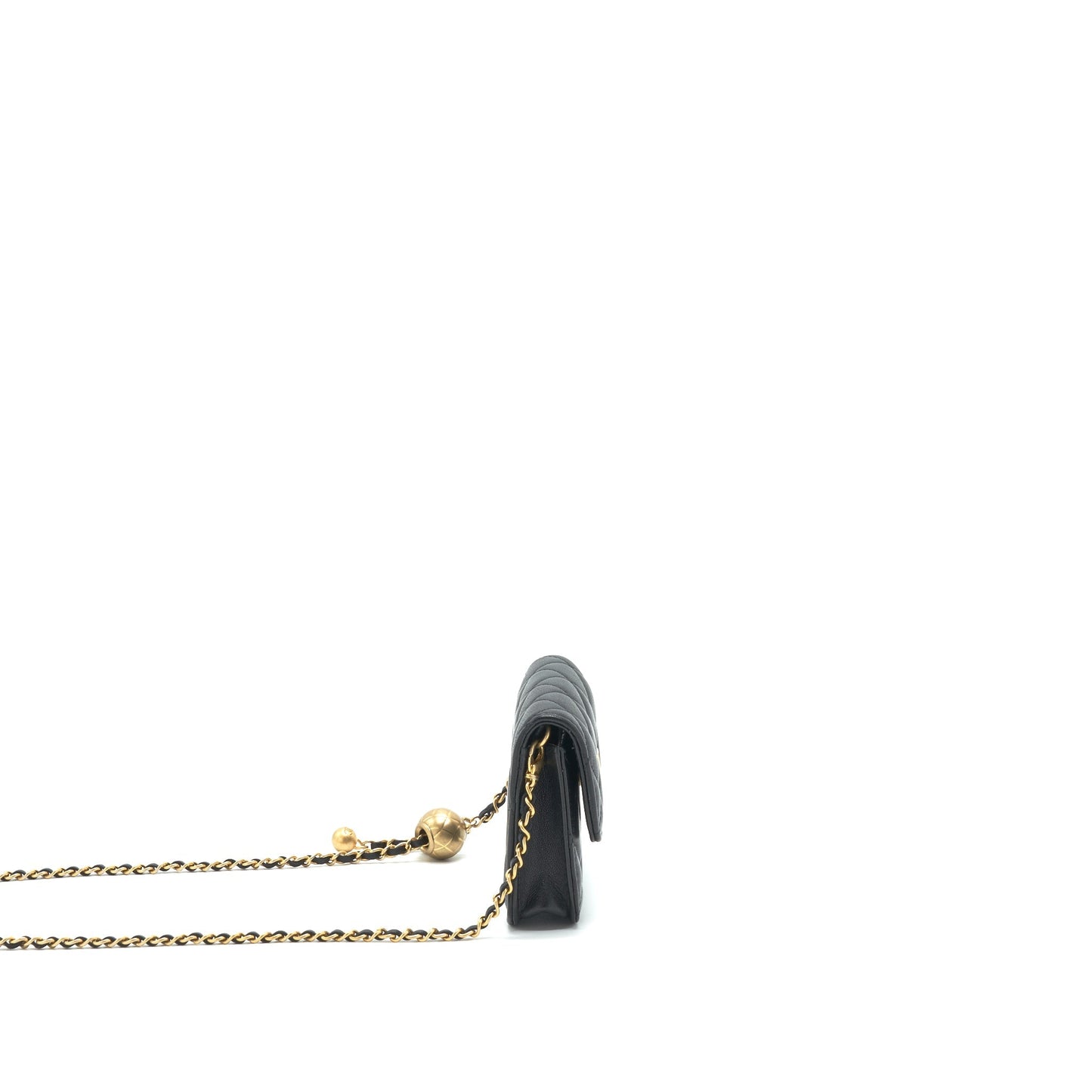 Chanel pearl crush Belt Bag Black with serial 30