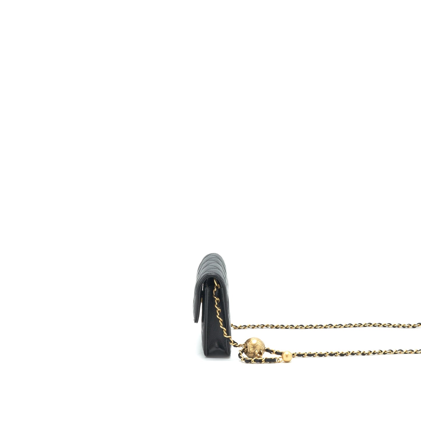 Chanel pearl crush Belt Bag Black with serial 30