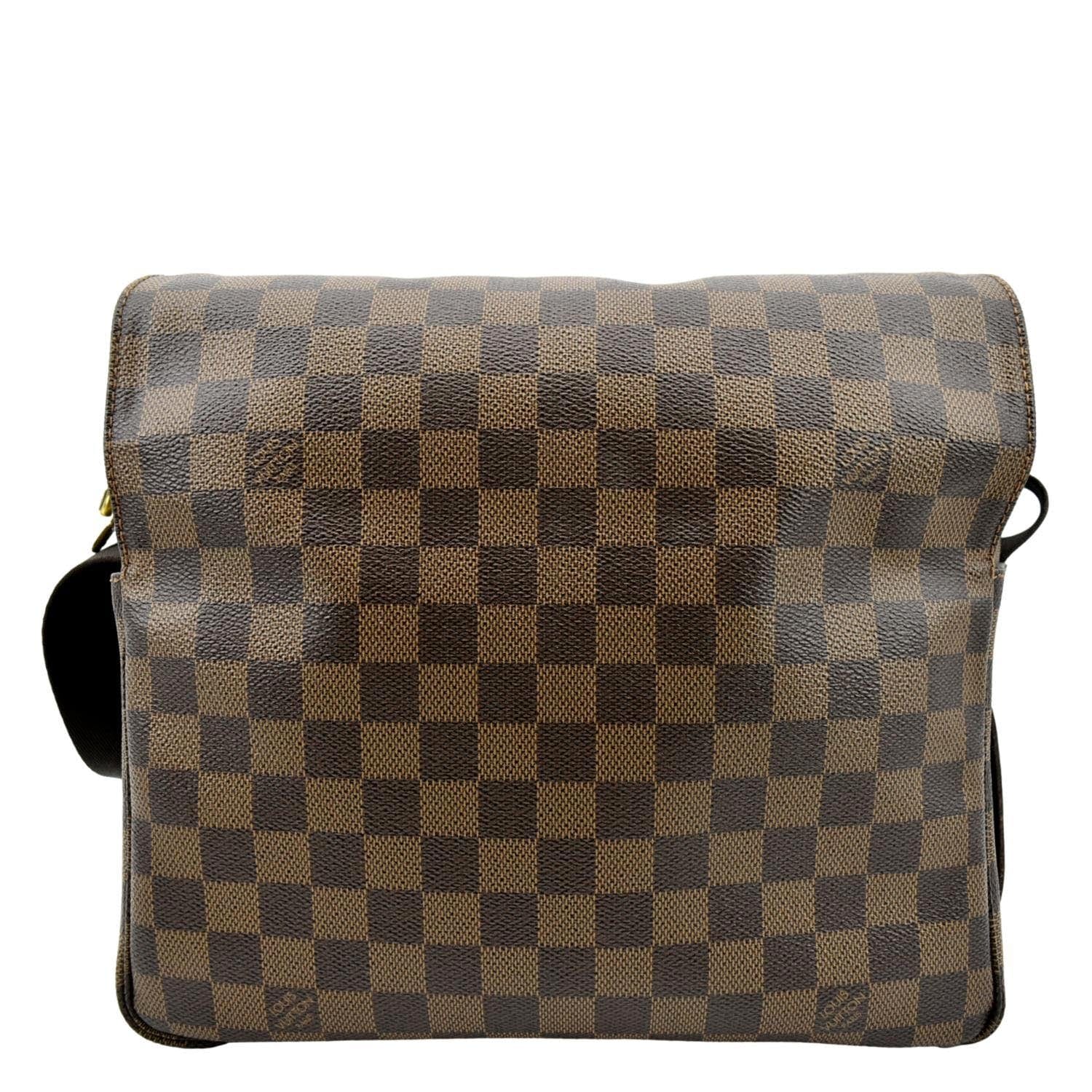 LOUIS VUITTON Naviglio Damier Ebene Messenger Bag Brown