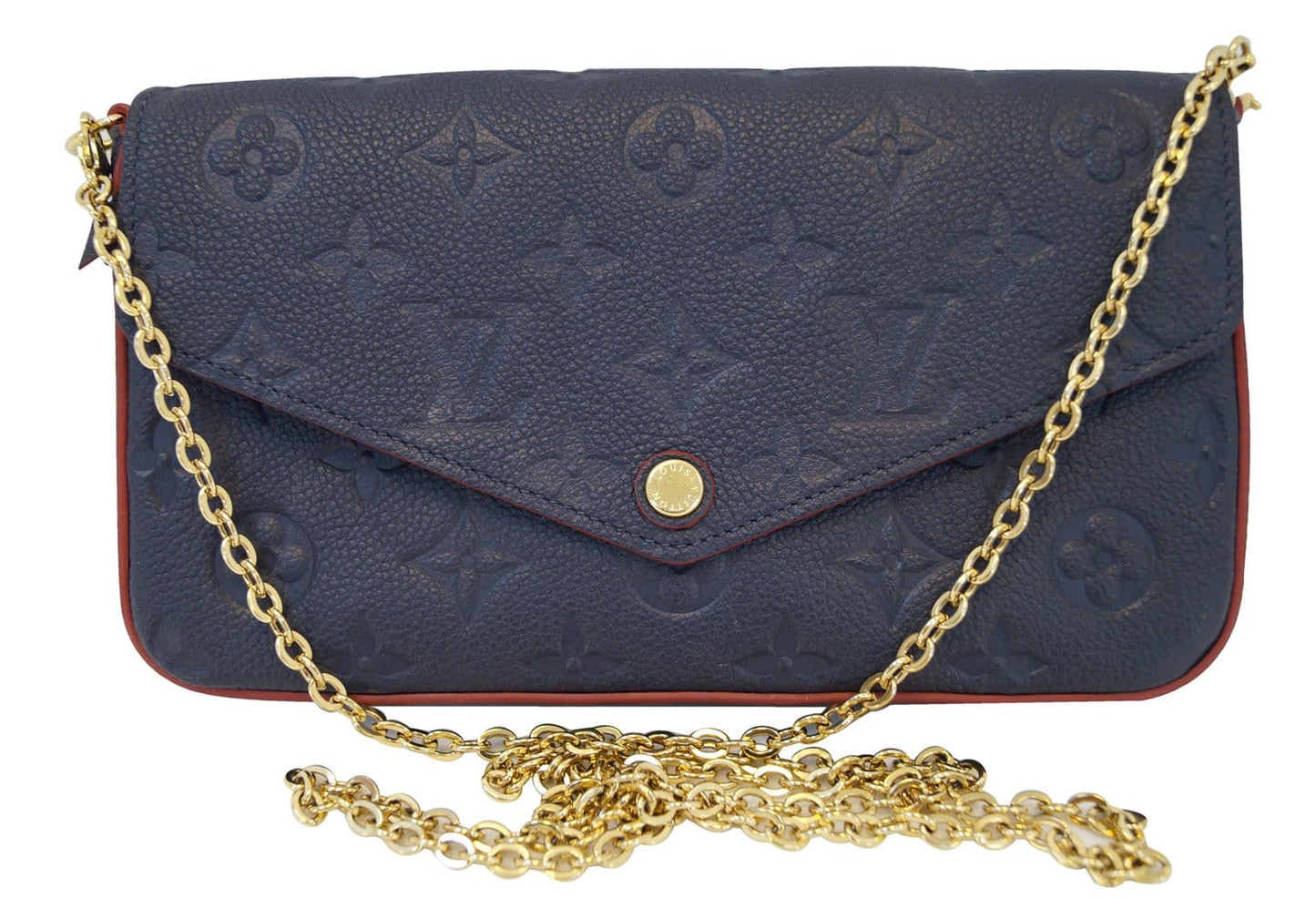LOUIS VUITTON Empreinte Leather Feilcie Chain Pochette Clutch