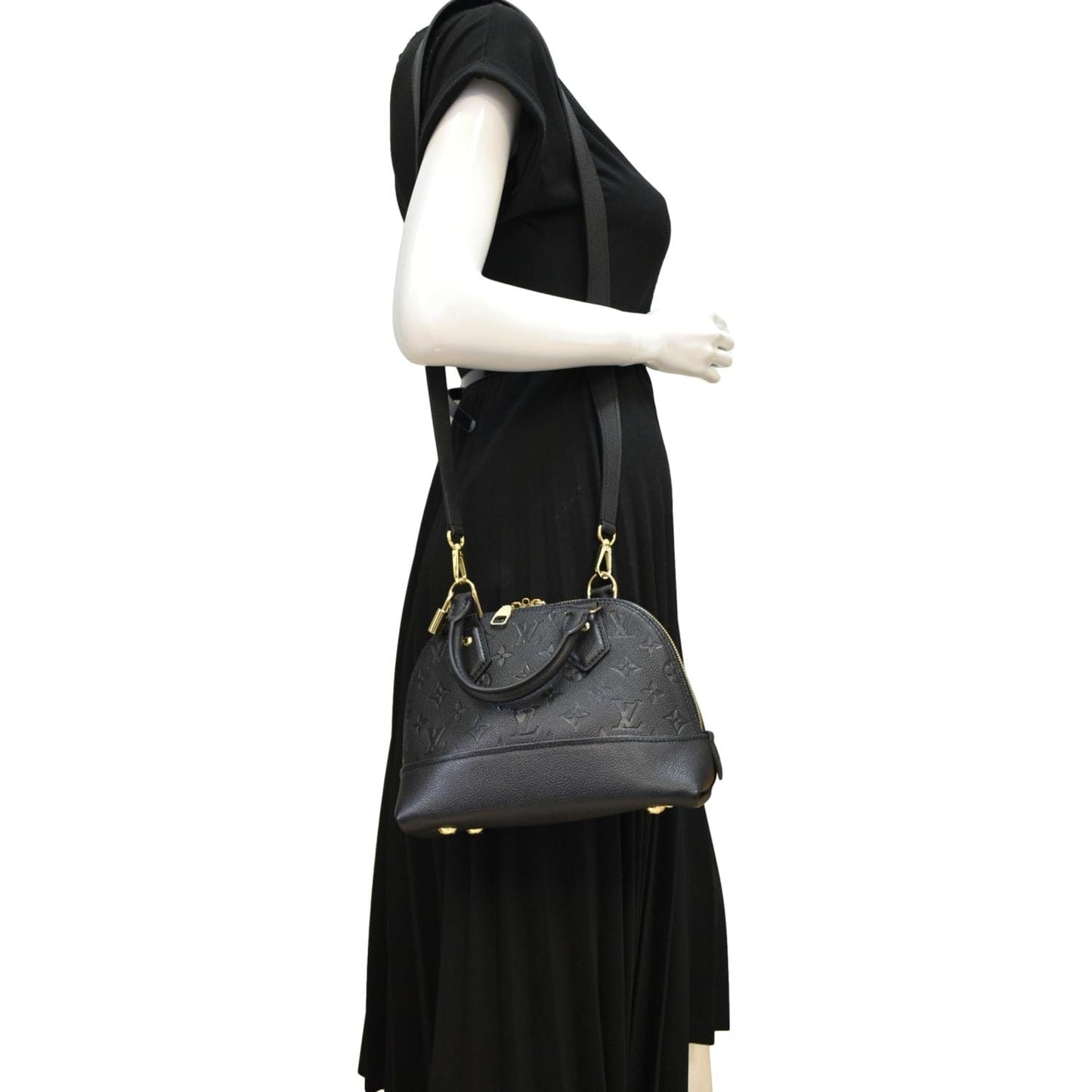 LOUIS VUITTON Neo Alma BB Monogram Empreinte Crossbody Bag Black