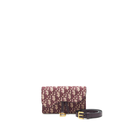Dior Saddle Belt Pouch Red oblique