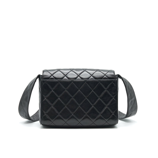 Chanel CC Logo Flap Bag with Strap So black