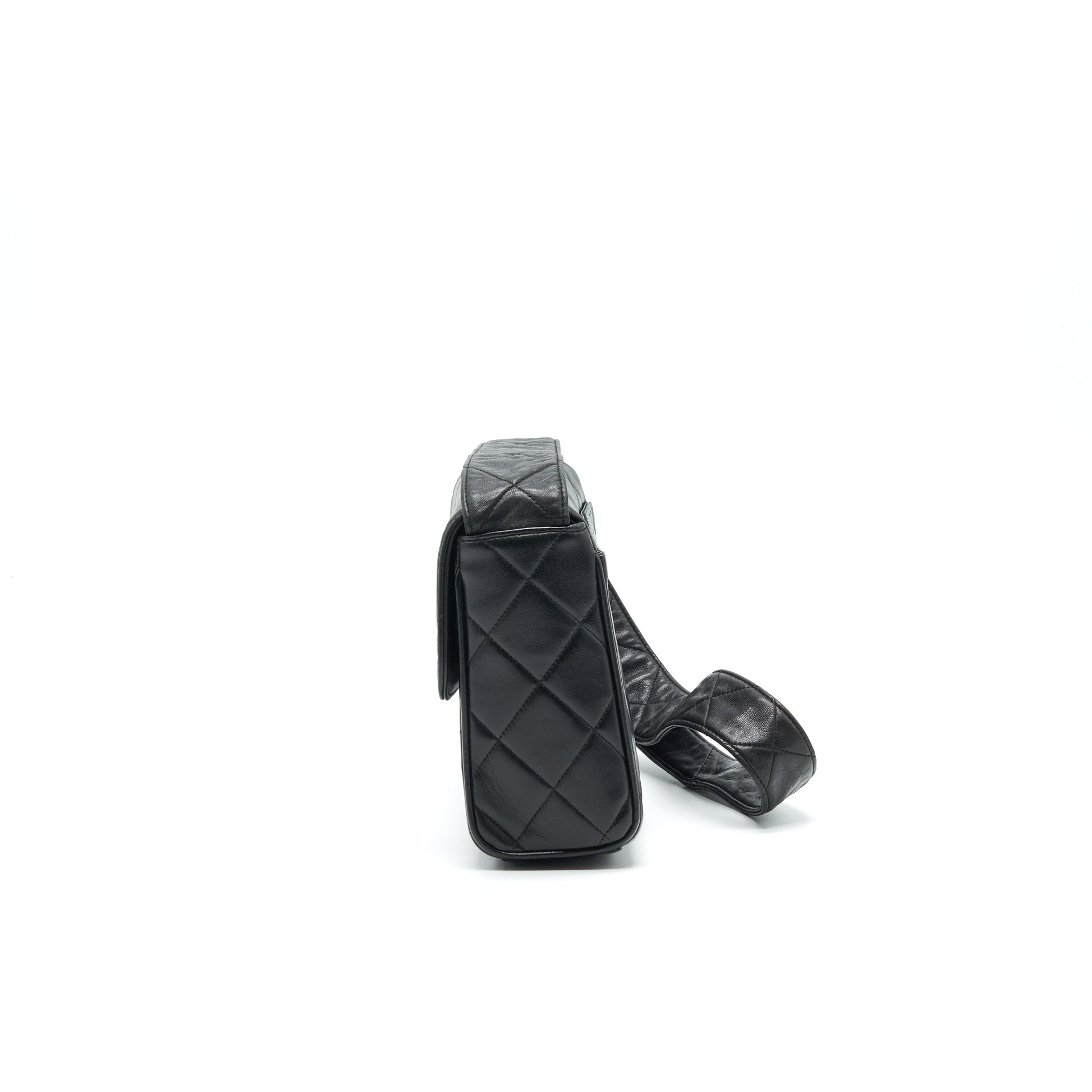 Chanel CC Logo Flap Bag with Strap So black