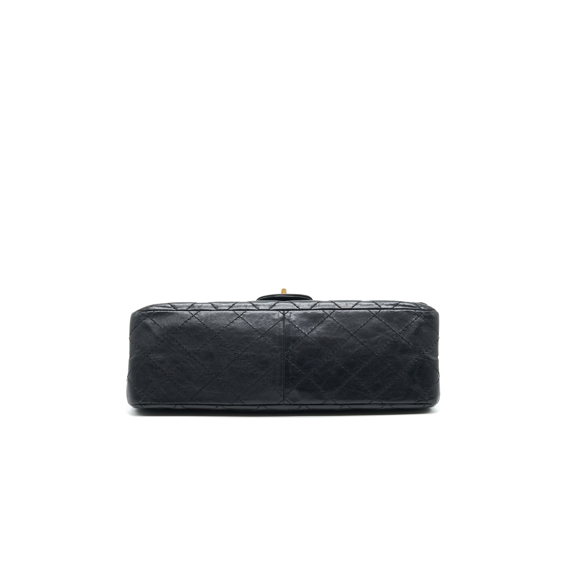 CHANEL 2.55 226 Reissue Flap Bag Aged Calfskin in Black
