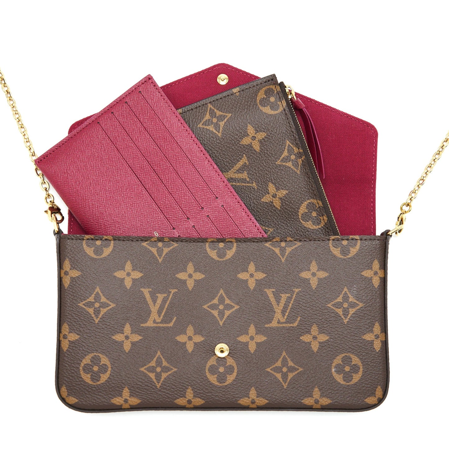Louis Vuitton Felicie Pochette Monogram Canvas GHW