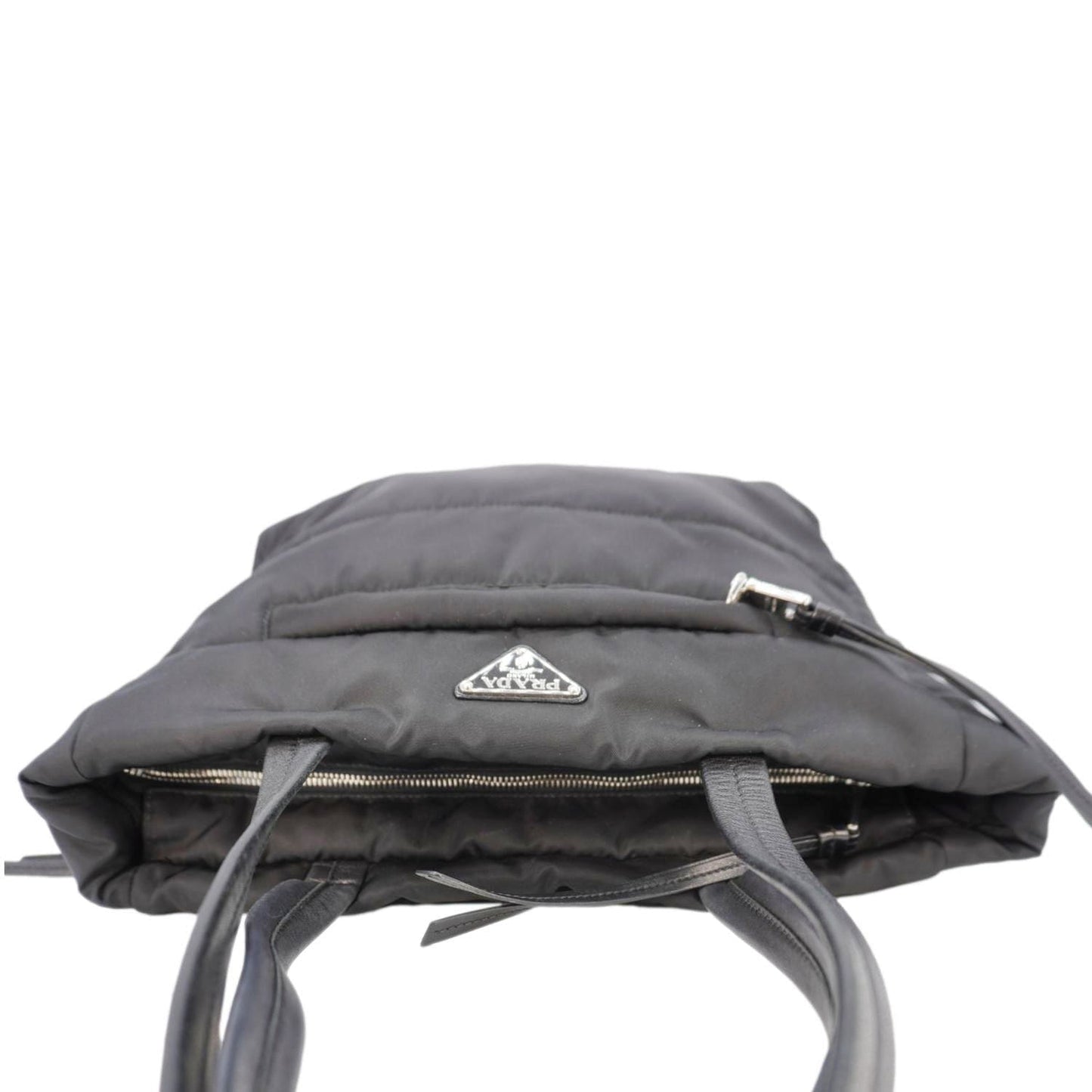 PRADA Tessuto Bomber Nylon Shopping Tote Bag Black