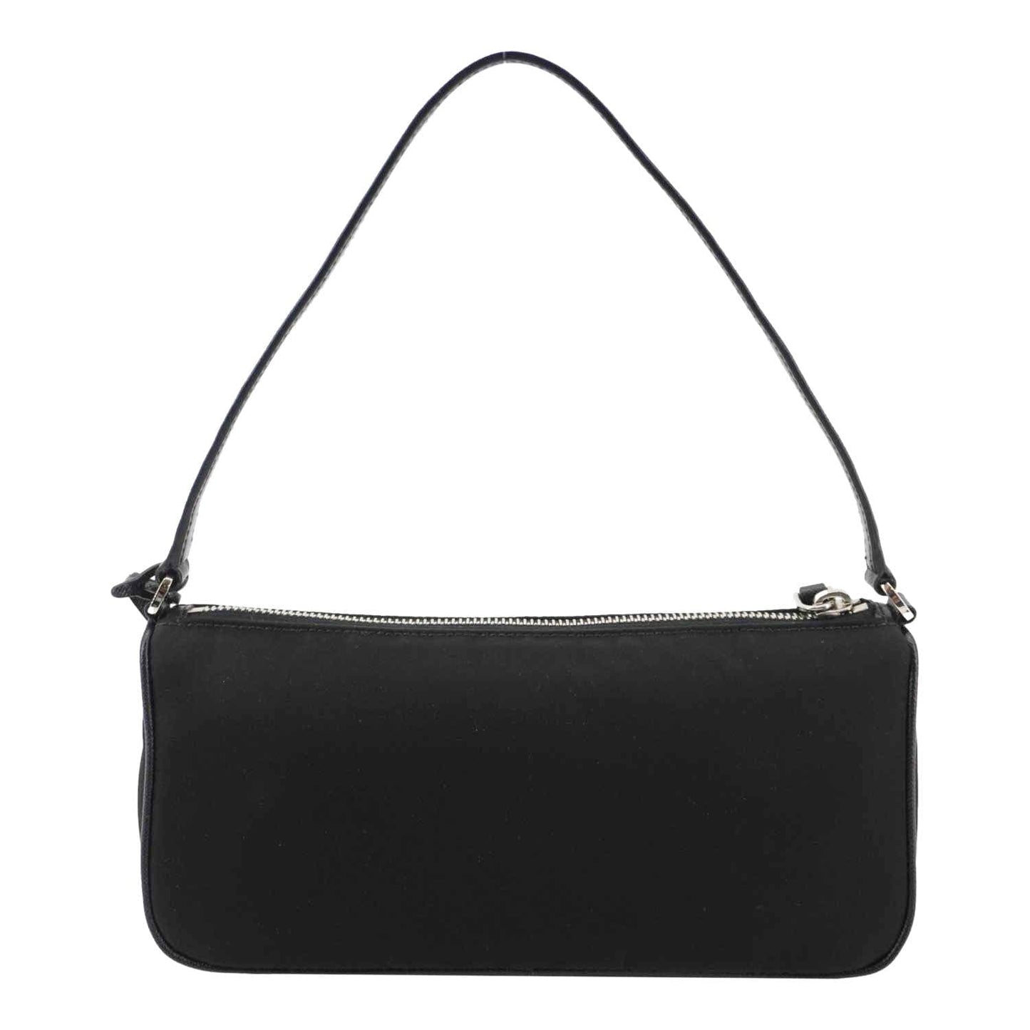 PRADA Accessory Pouch Nylon Hobo Bag Black