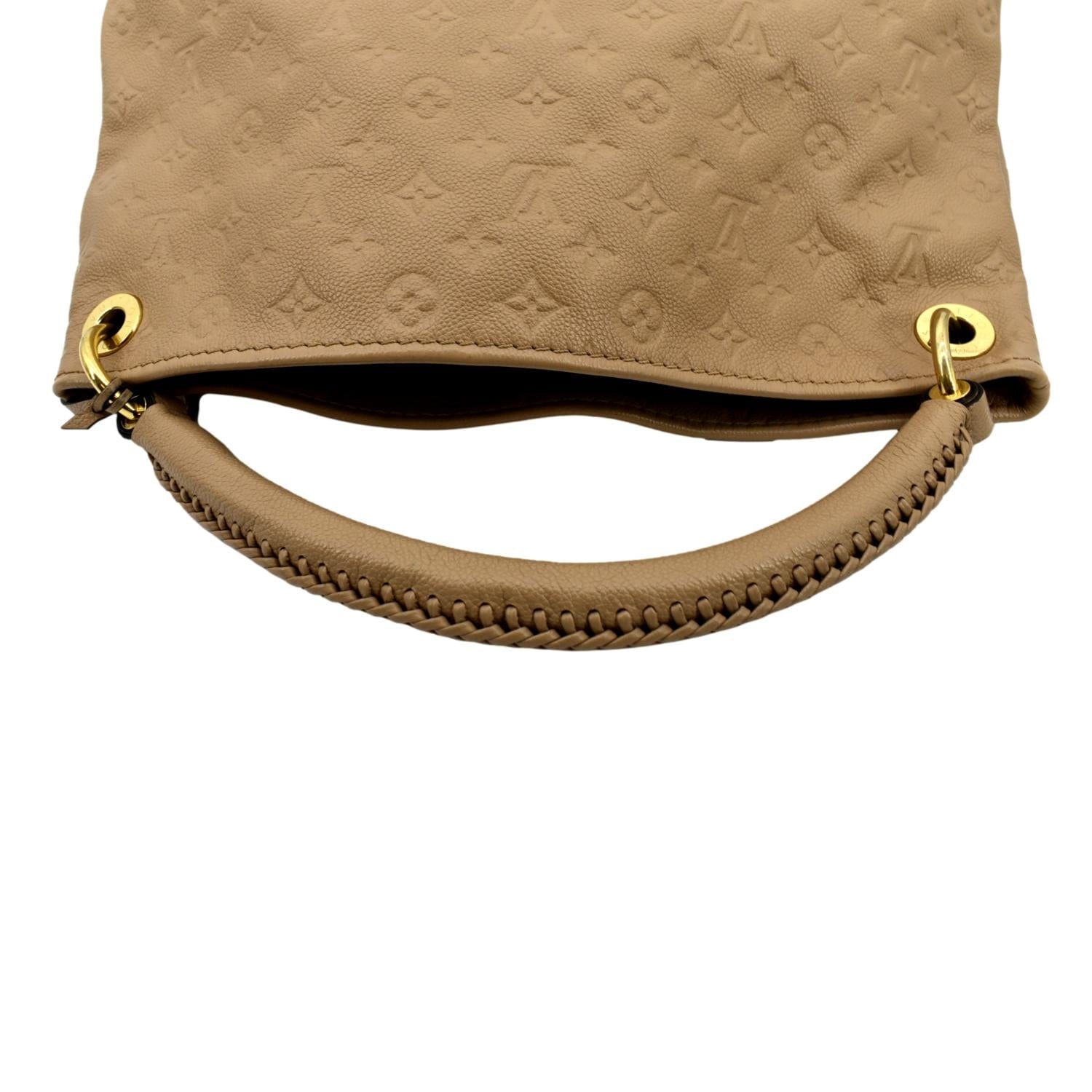 LOUIS VUITTON Artsy MM Empreinte Leather Hobo Bag Camel