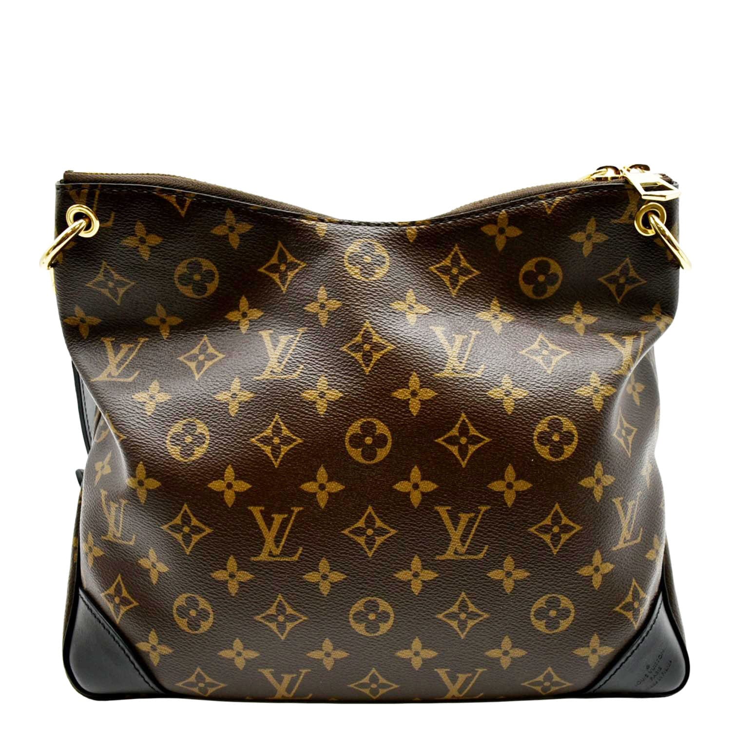 LOUIS VUITTON Odeon NM MM Monogram Canvas Shoulder Bag Black/Brown