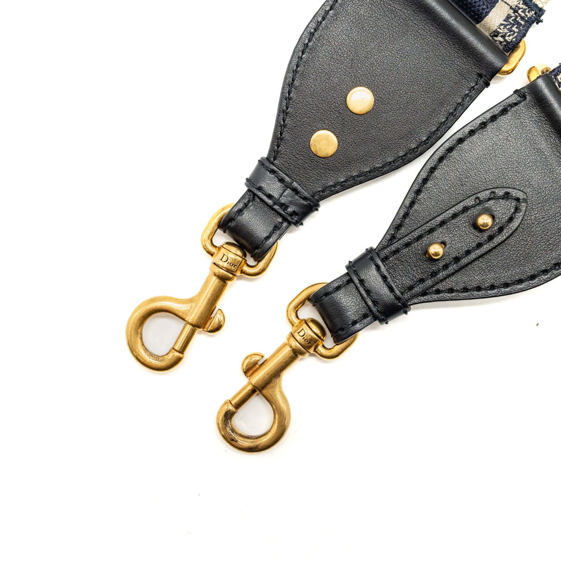 Dior Shoulder Strap Oblique Canvas Black/ Navy