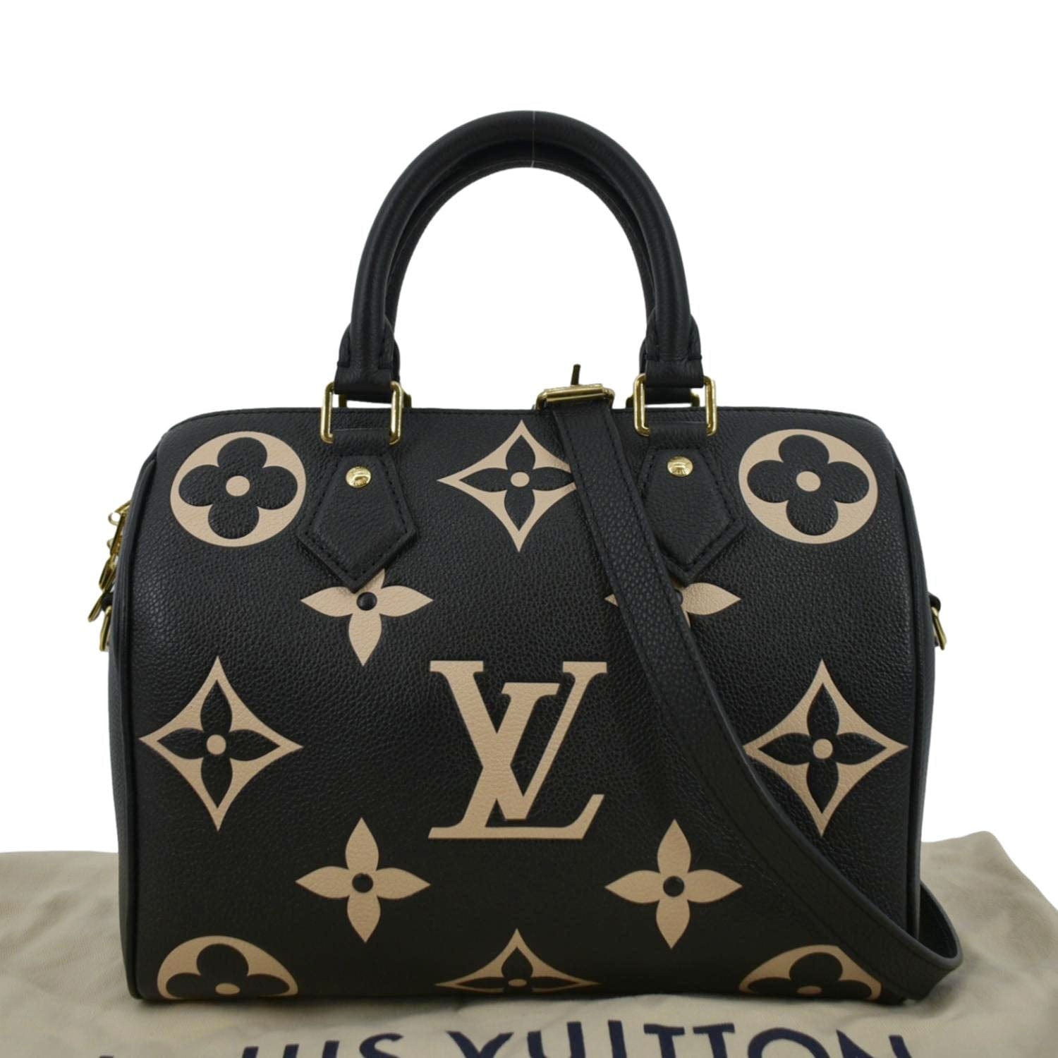 LOUIS VUITTON 25 Bandouliere Monogram Empreinte Leather Crossbody Bag Bicolor