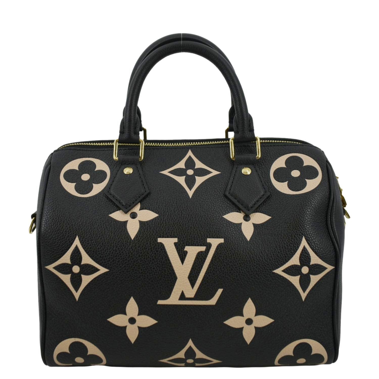 LOUIS VUITTON 25 Bandouliere Monogram Empreinte Leather Crossbody Bag Bicolor