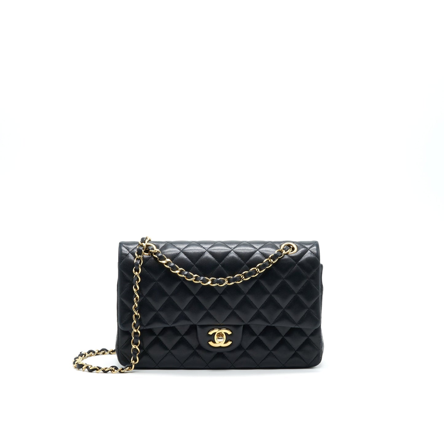 Chanel Classic Double Flap Bag Lambskin Medium Black serial 19