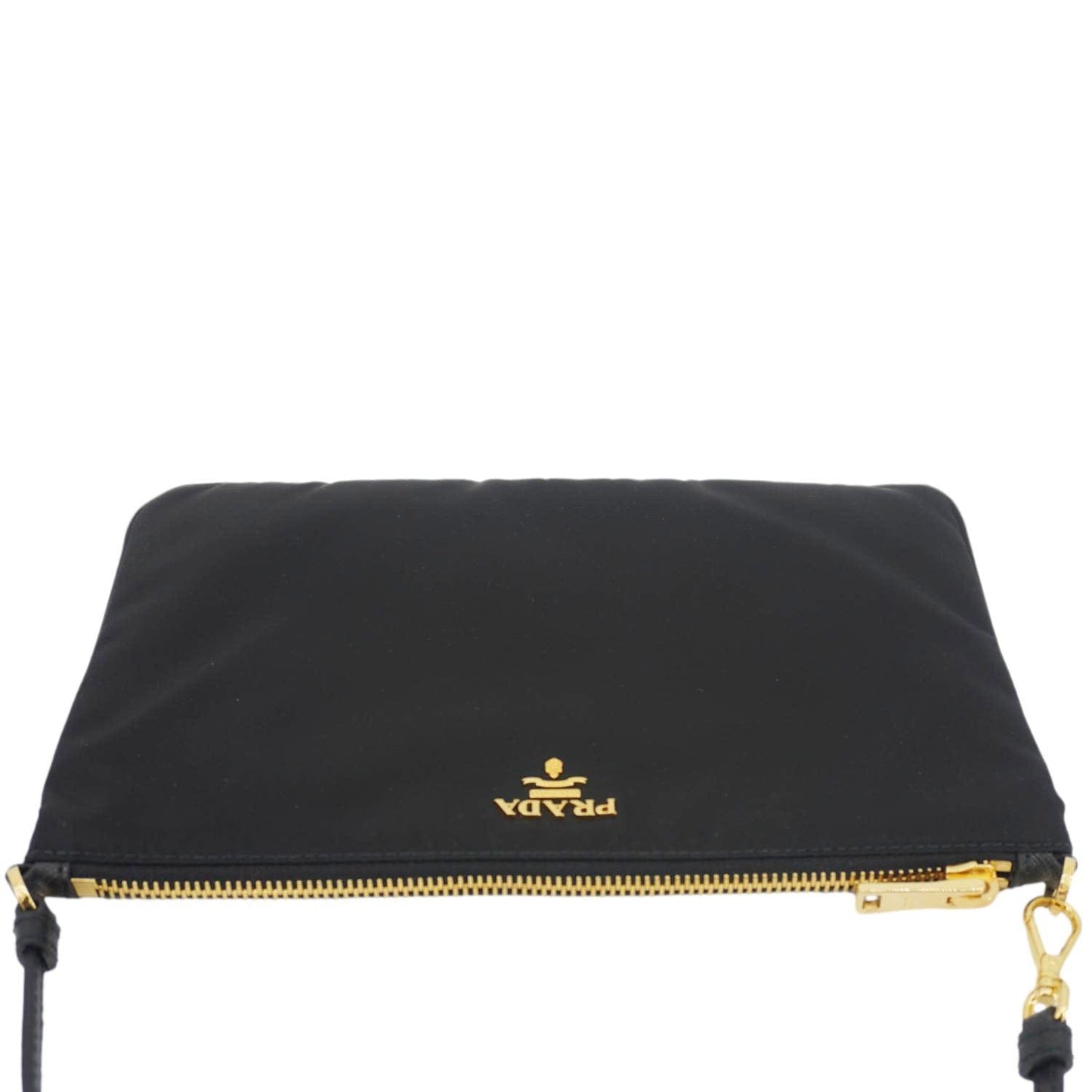 PRADA Tessuto Nylon Pochette Hobo Bag Black