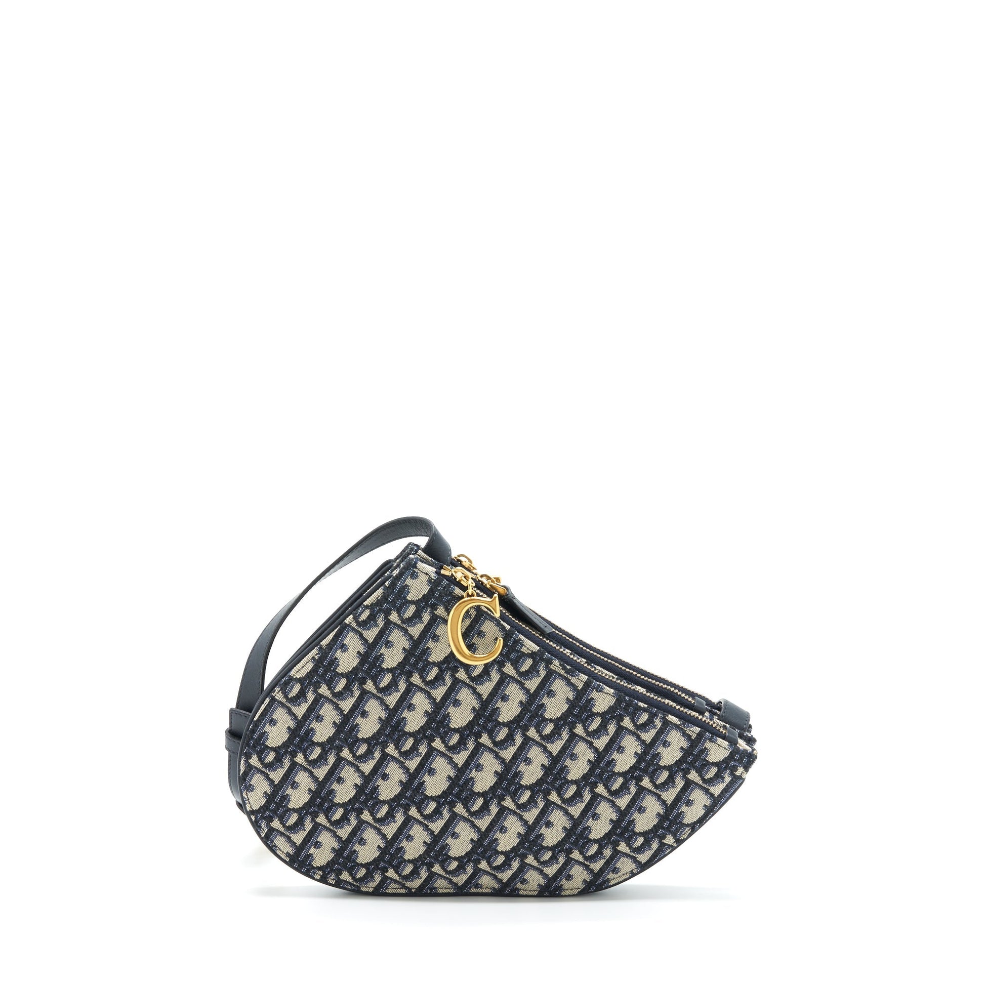 Dior Saddle Pouch Blue Oblique Canvas