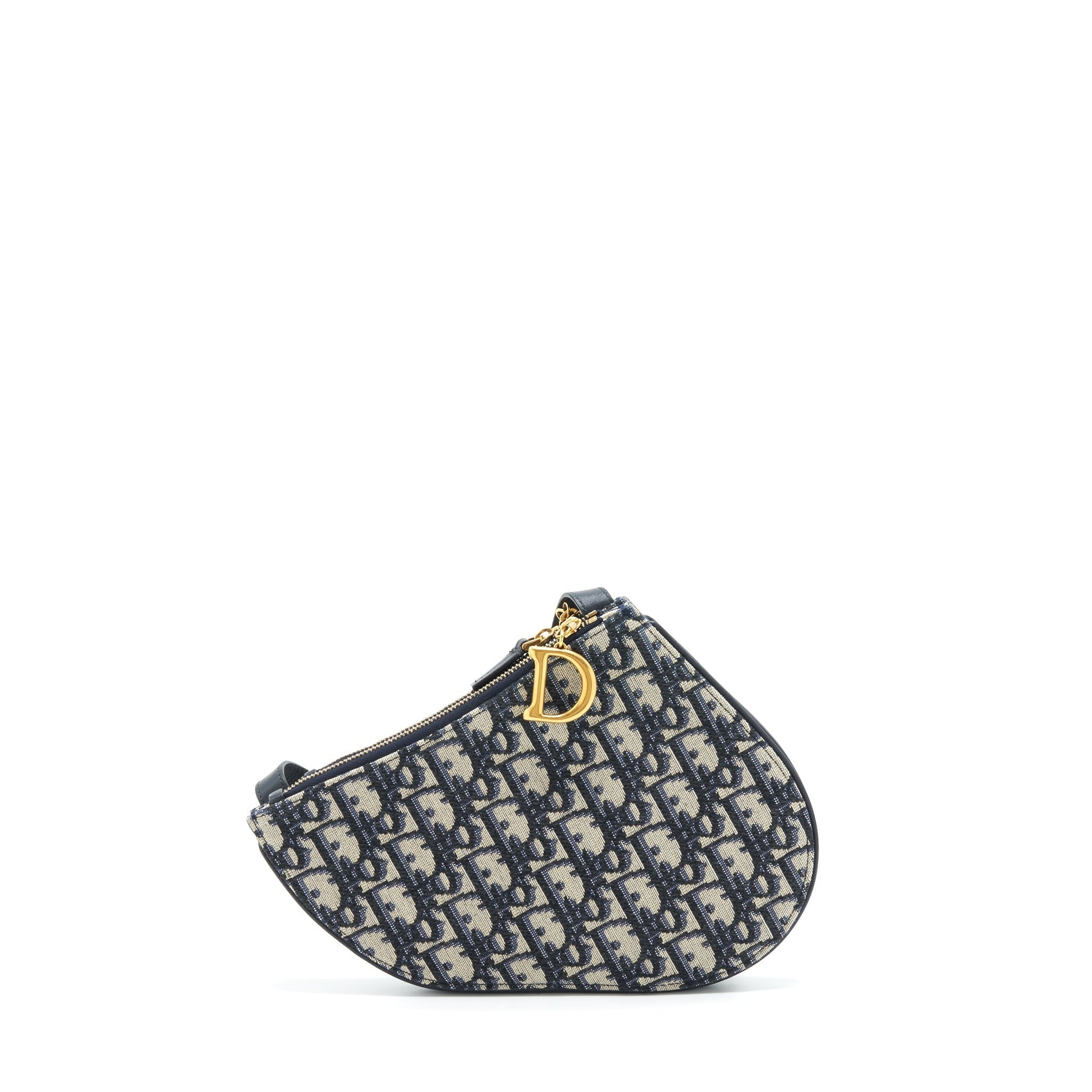 Dior Saddle Pouch Blue Oblique Canvas