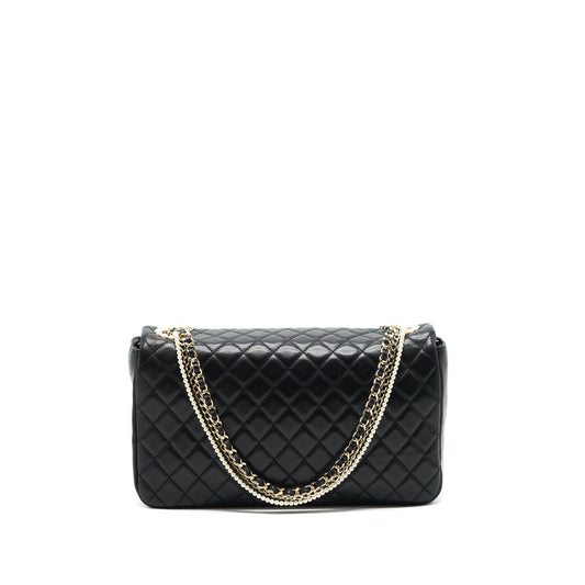 Chanel Westminster Shoulder Bag Lambskin Black L