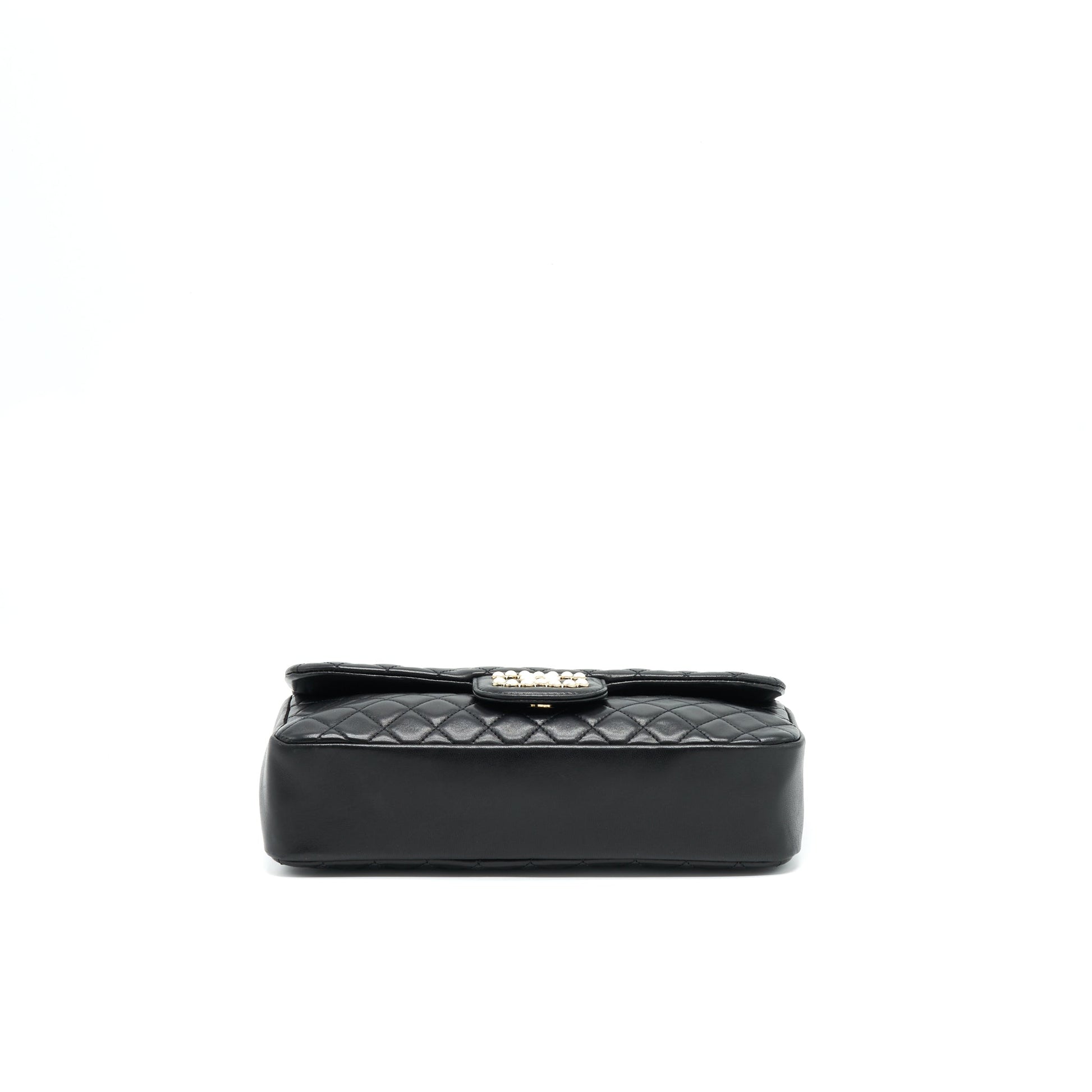 Chanel Westminster Shoulder Bag Lambskin Black L