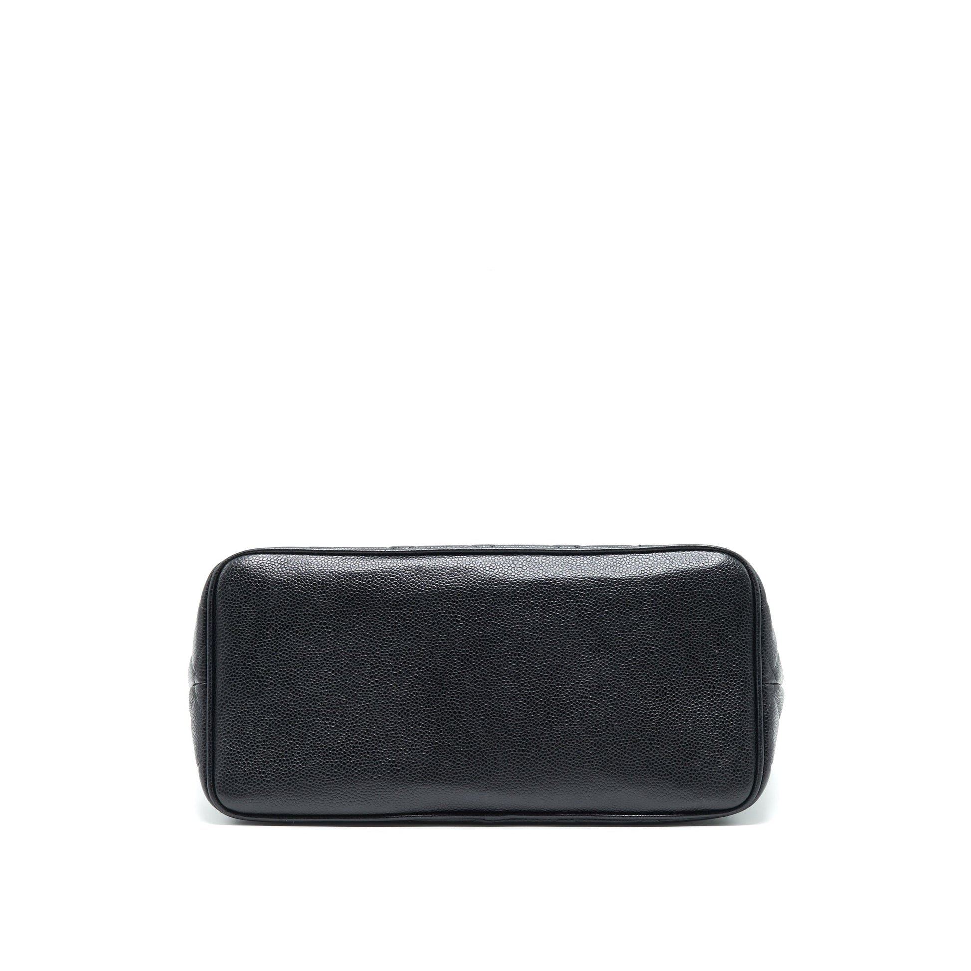 Chanel Vintag Medallion Tote Bag Caviar Black