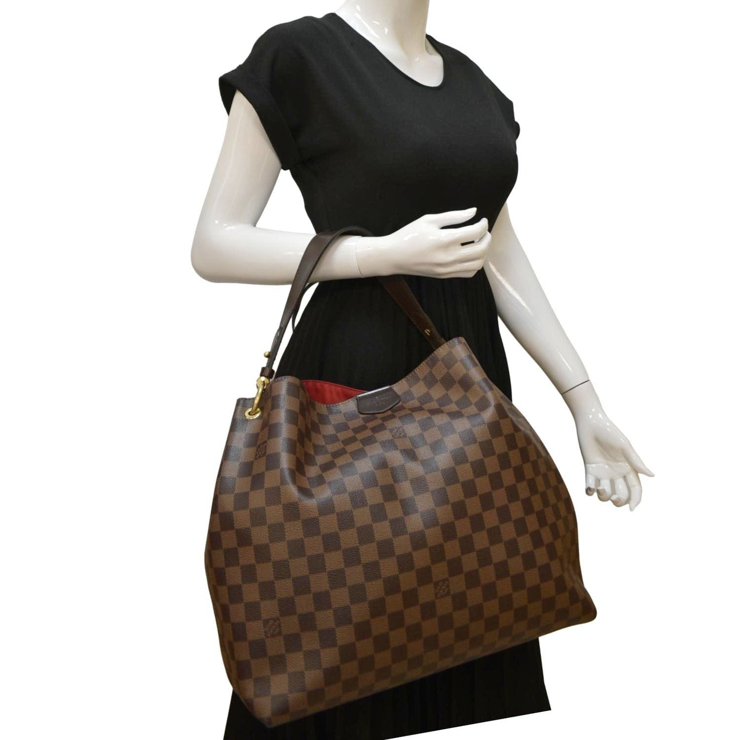LOUIS VUITTON Graceful MM Monogram Canvas Shoulder Bag Brown