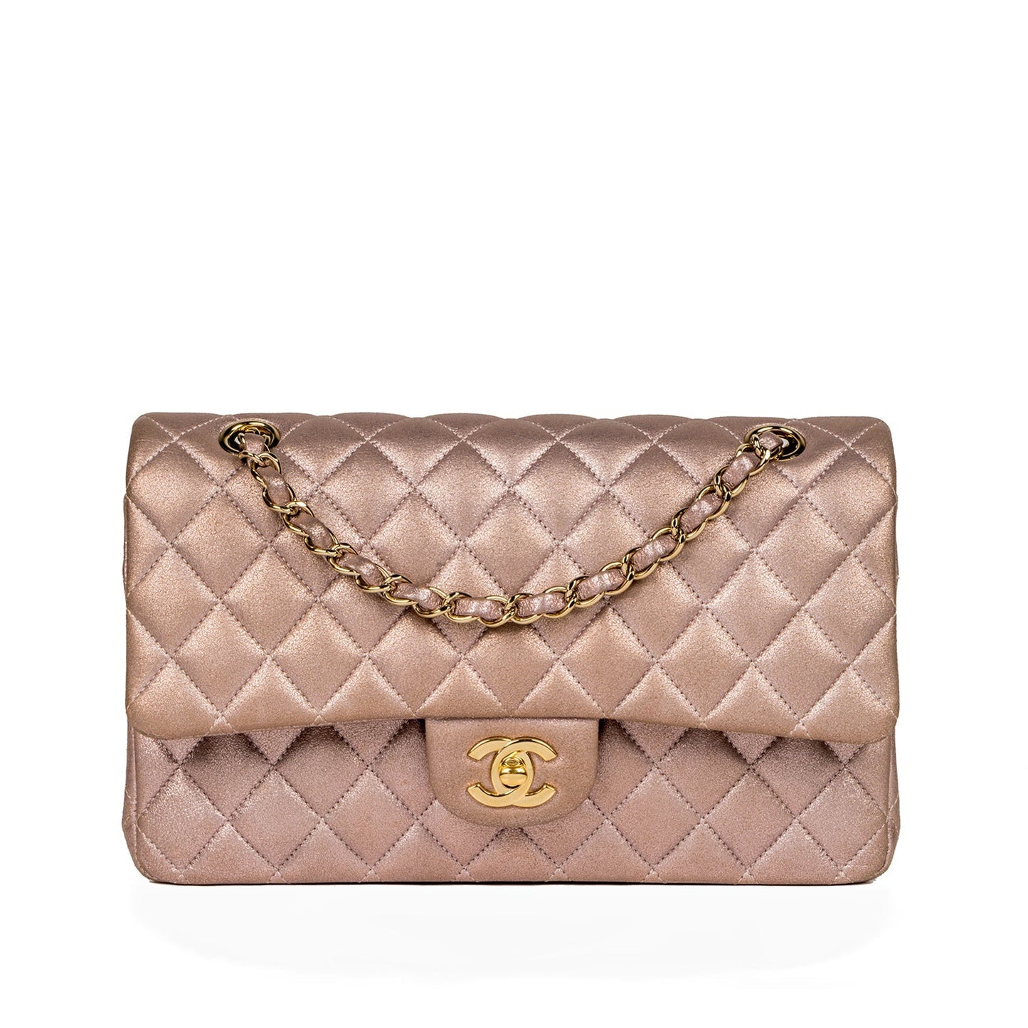 Chanel Classic Flap Bag - Medium - Metallic Goatskin