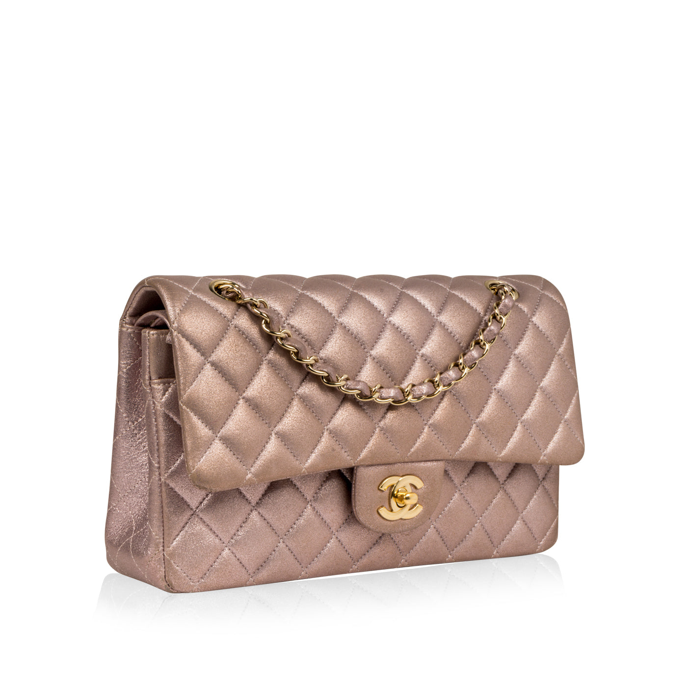 Chanel Classic Flap Bag - Medium - Metallic Goatskin