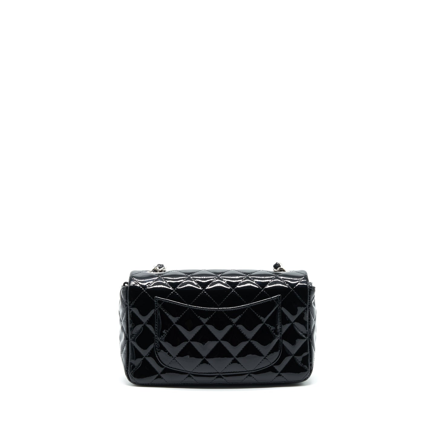 Chanel Mini Rectangular Flap Bag Patent Leather Black