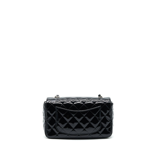Chanel Mini Rectangular Flap Bag Patent Leather Black