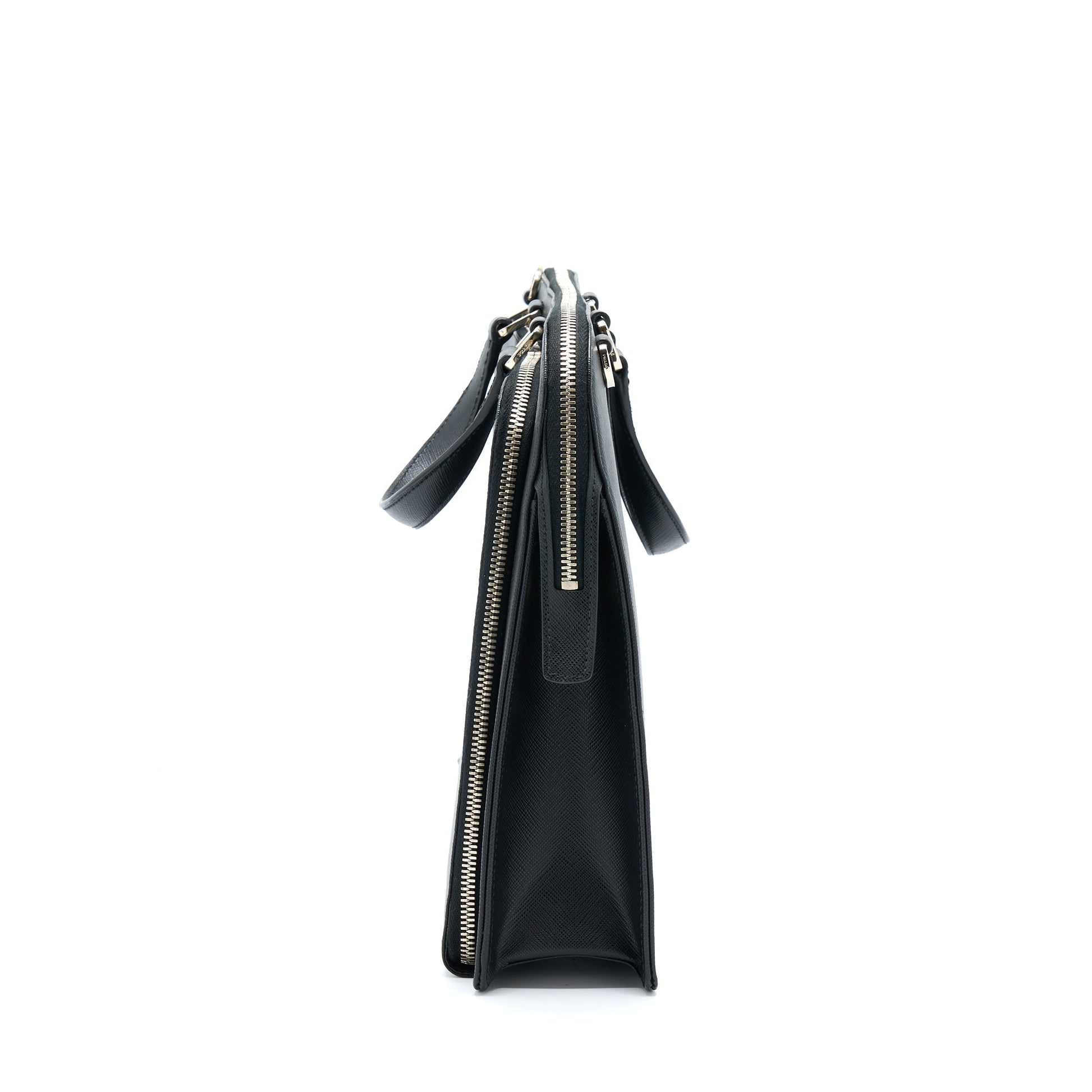 Prada Saffiano Briefcase Black SHW