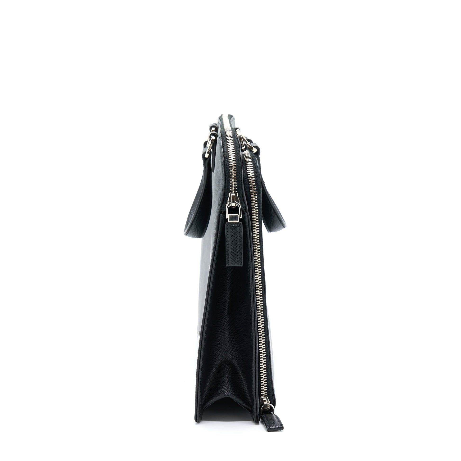 Prada Saffiano Briefcase Black SHW