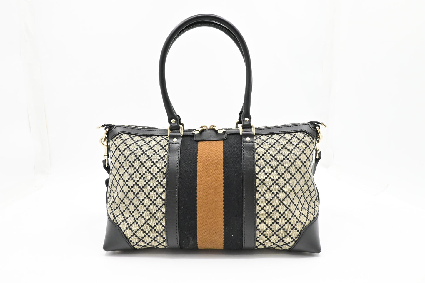 Gucci 2-Way Bag in Black Diamante Canvas
