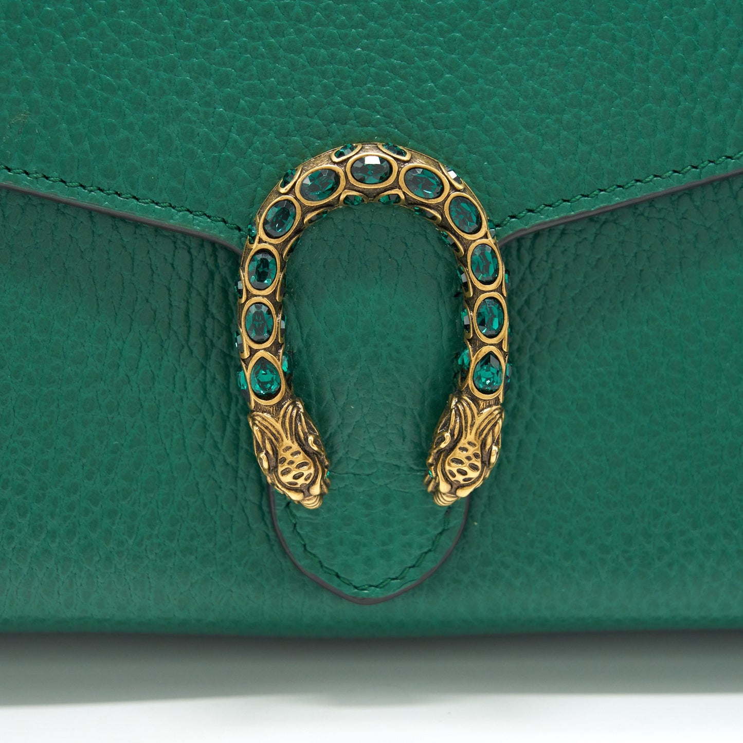Gucci Dionysus Mini Chain Bag Green With Gold And Silver Hardware