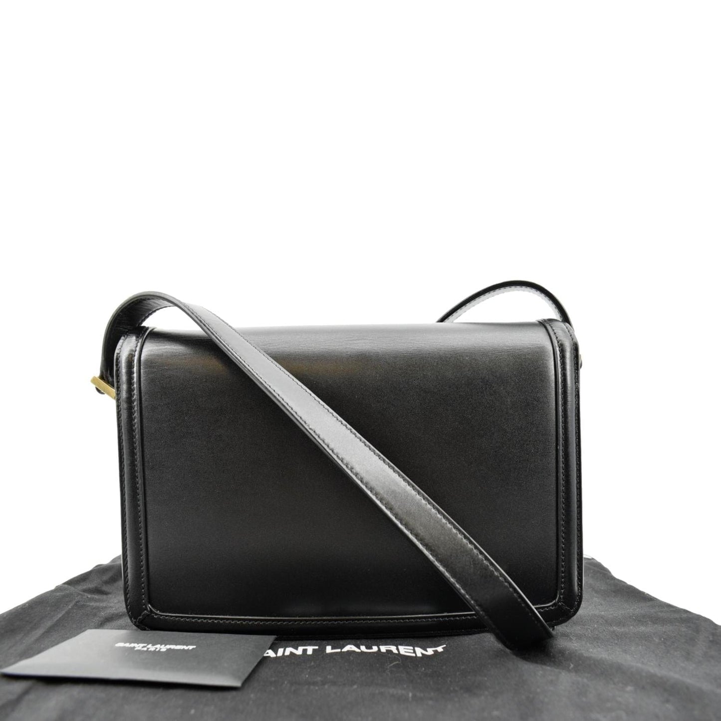 SAINT LAURENT Solferino Medium Leather Shoulder Bag Black