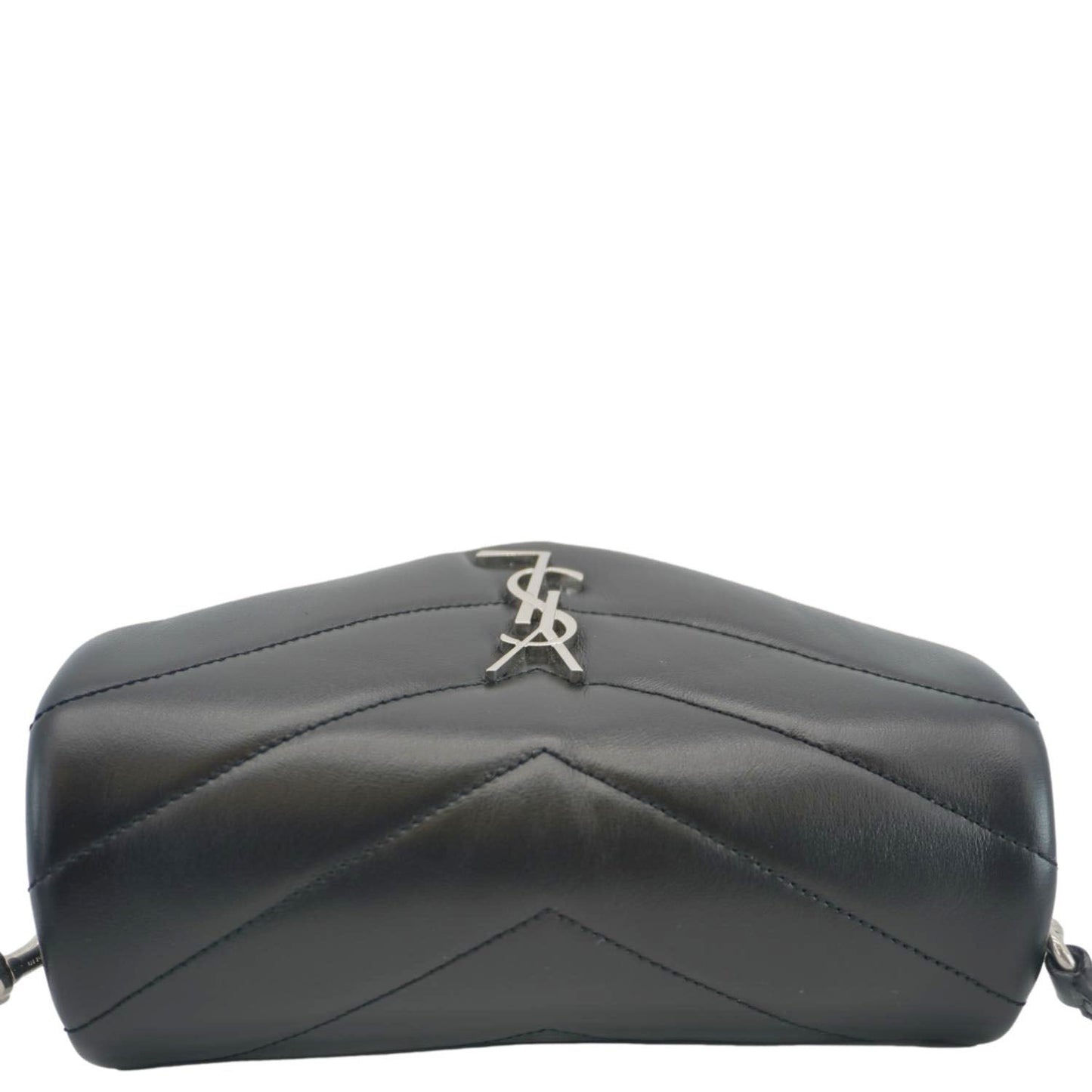 SAINT LAURENT Loulou Toy Matelasse Leather Crossbody Bag Black