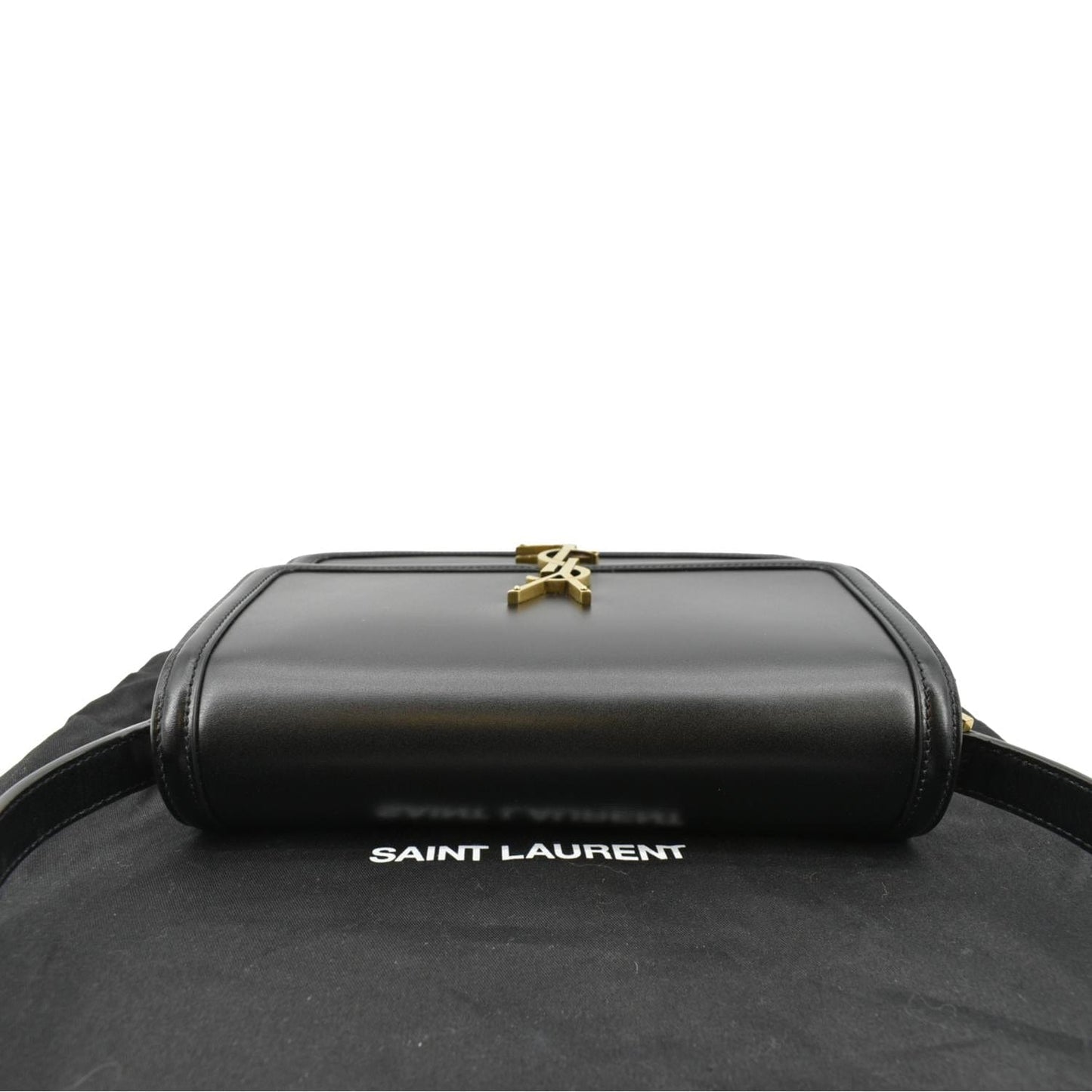 SAINT LAURENT Solferino Medium Leather Shoulder Bag Black