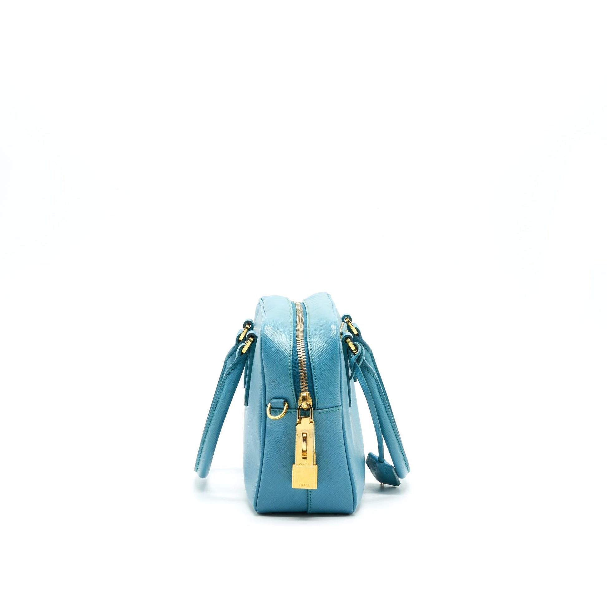 Prada Saffiano Top-handle Bag Blue