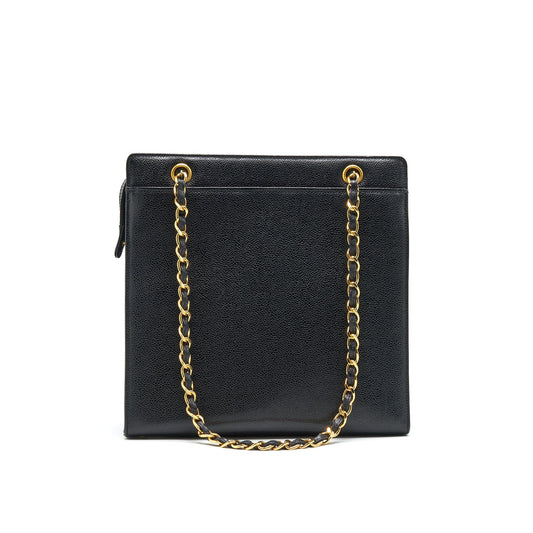 Chanel 24k Gold Caviar shopping Bag with Chain