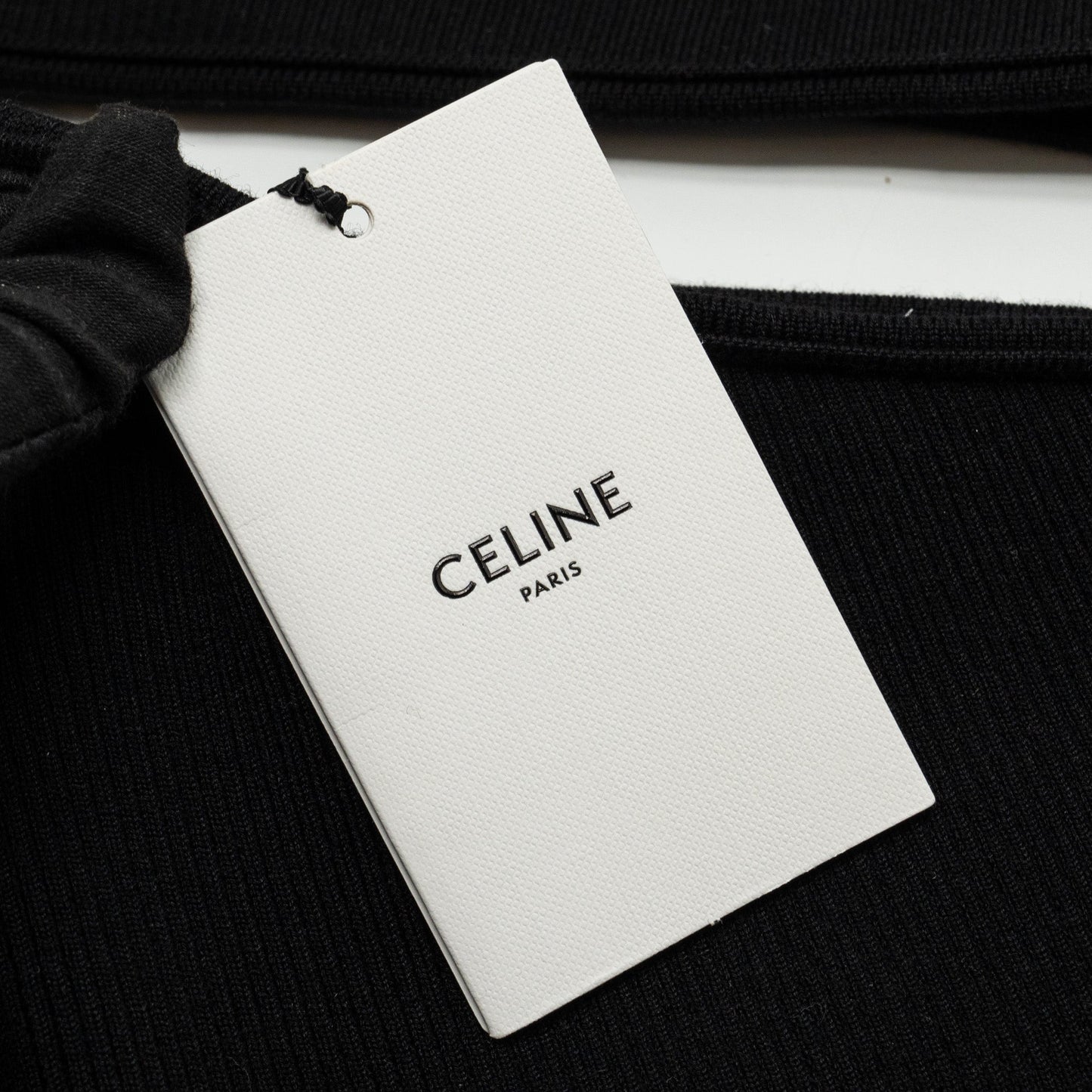 Celine Size One Shoulder Underpinning Wool/Polyamide Black