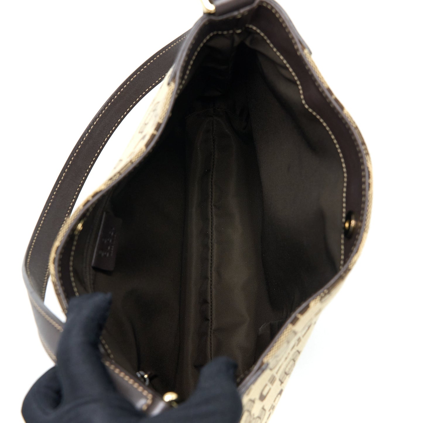 Gucci Hobo Bag Canvas/Leather Multicolour