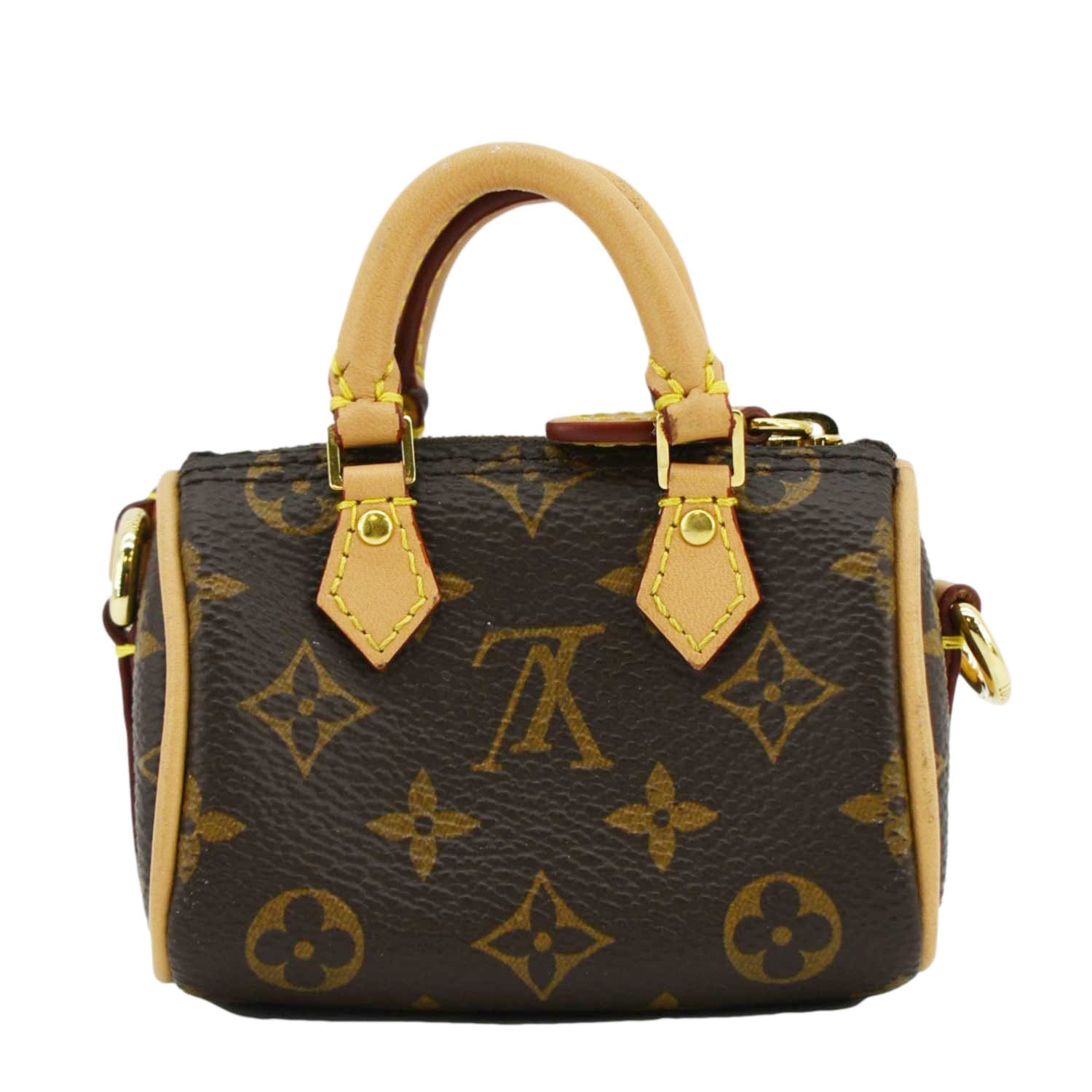 LOUIS VUITTON Monogram Canvas Bag Charm Brown