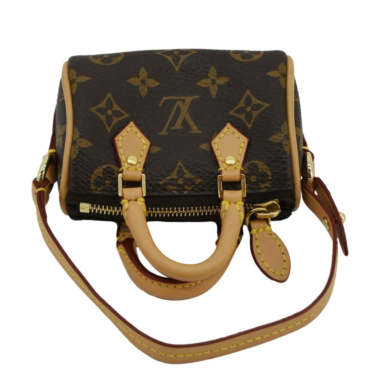 LOUIS VUITTON Monogram Canvas Bag Charm Brown