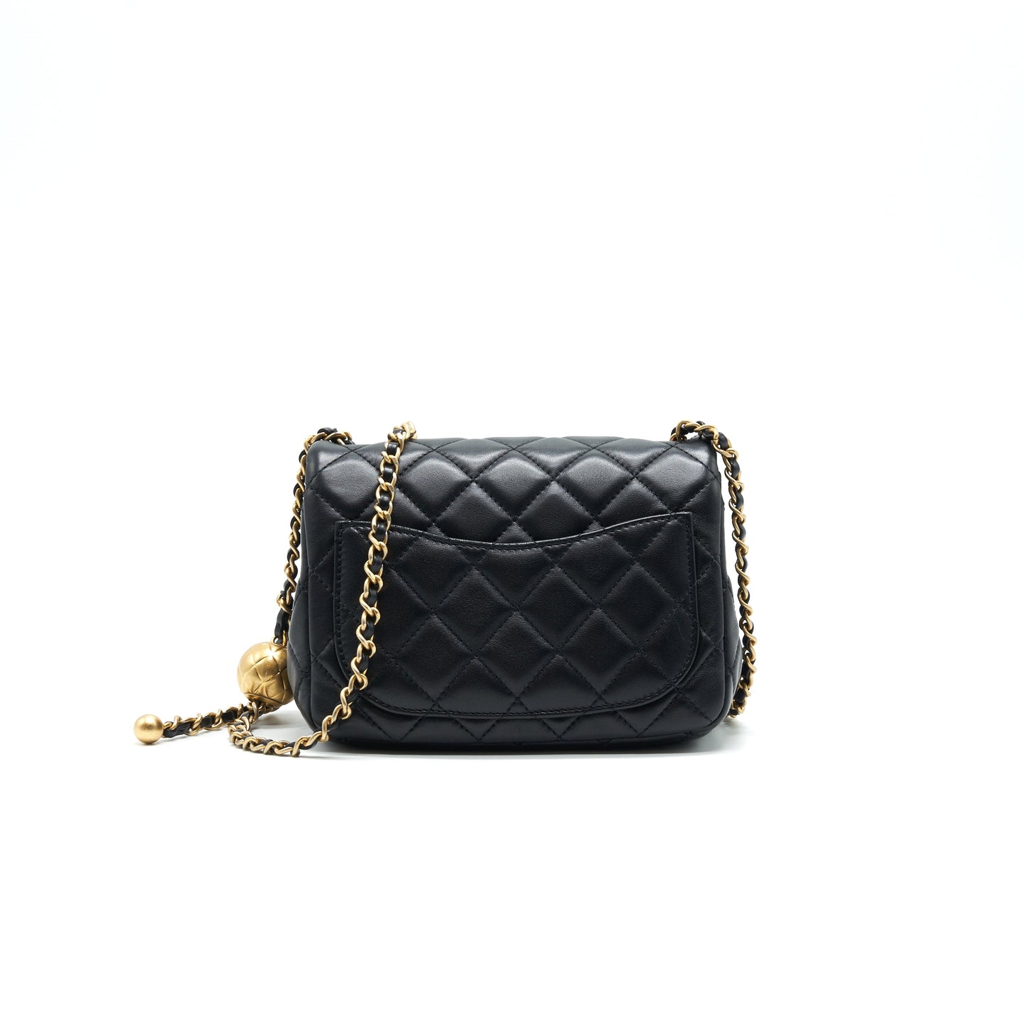 Chanel Pearl Crush Crush Mini Square Flap Bag Black