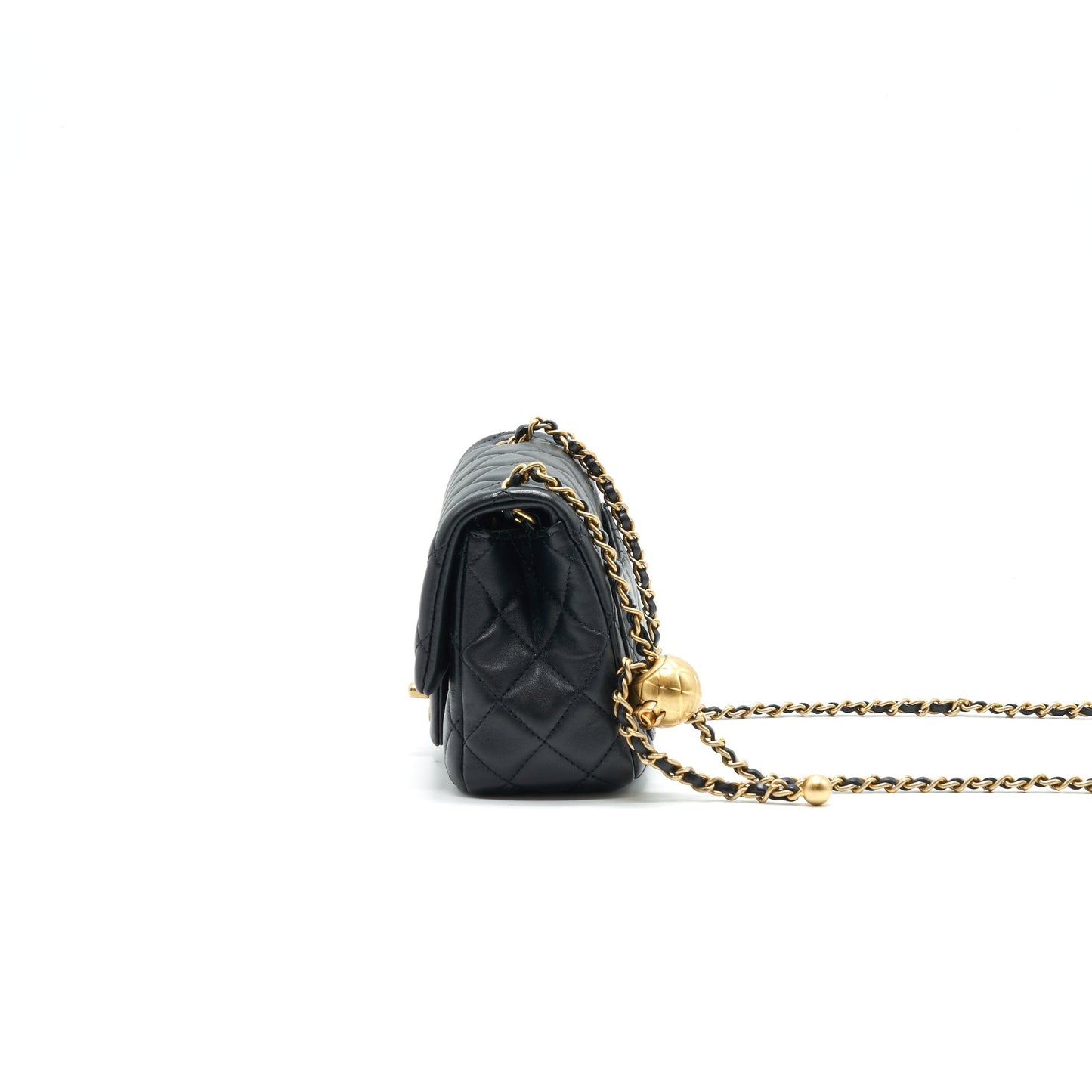 Chanel Pearl Crush Crush Mini Square Flap Bag Black