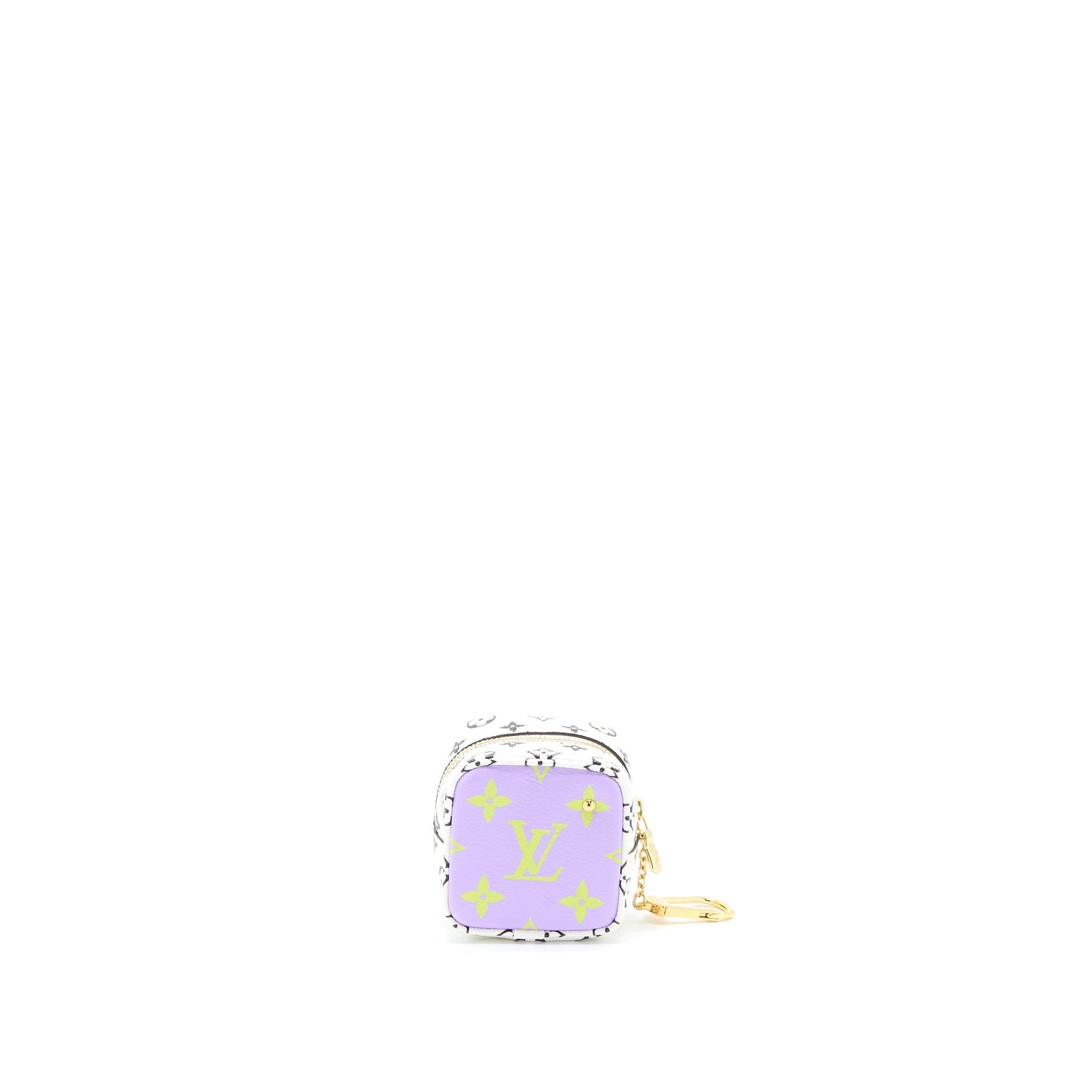 Louis Vuitton Key Chain Cube Coin Purse Monogram Canvas Multicolour GHW