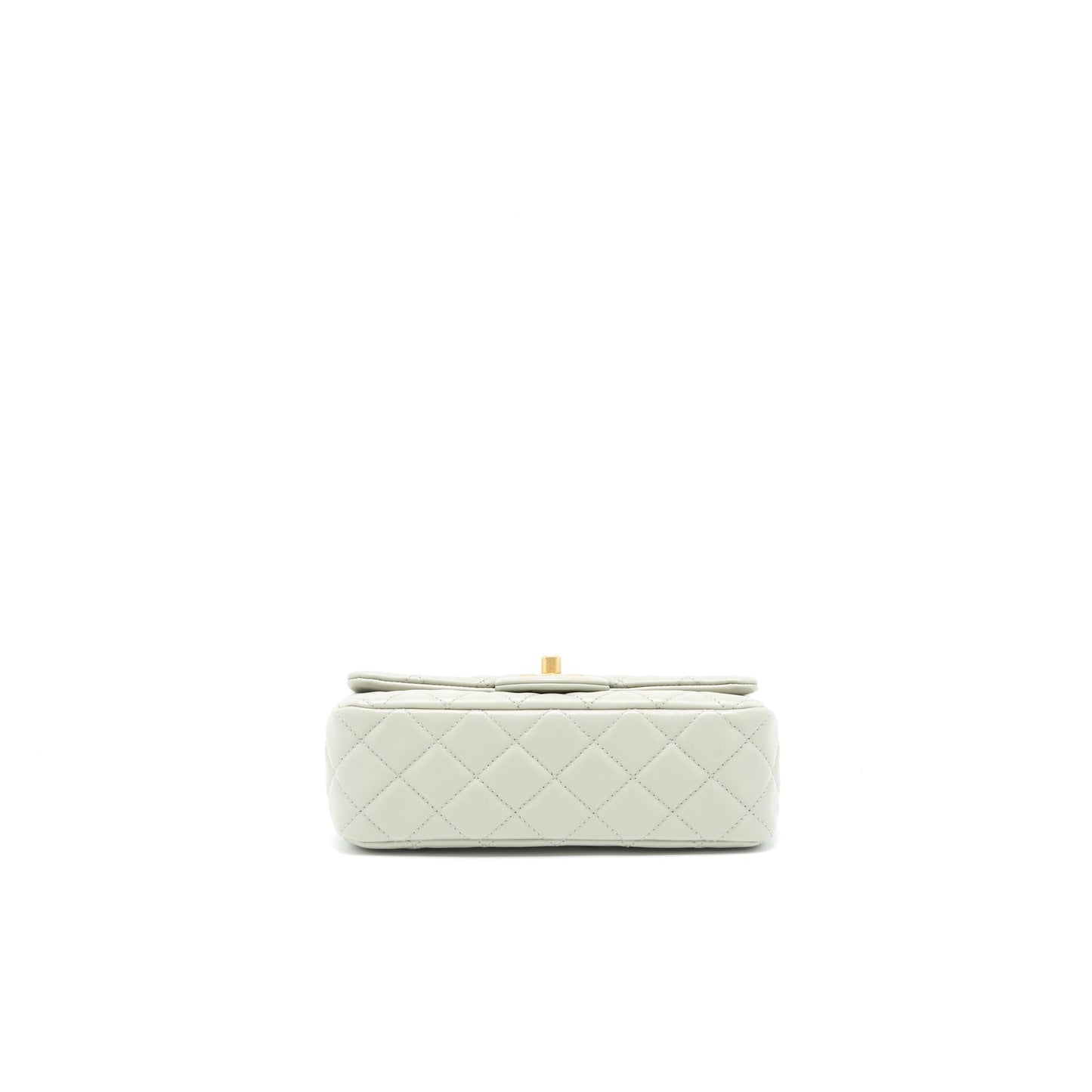 Chanel 22C light Pearl Crush mini Flap Bag Lambskin light Grey