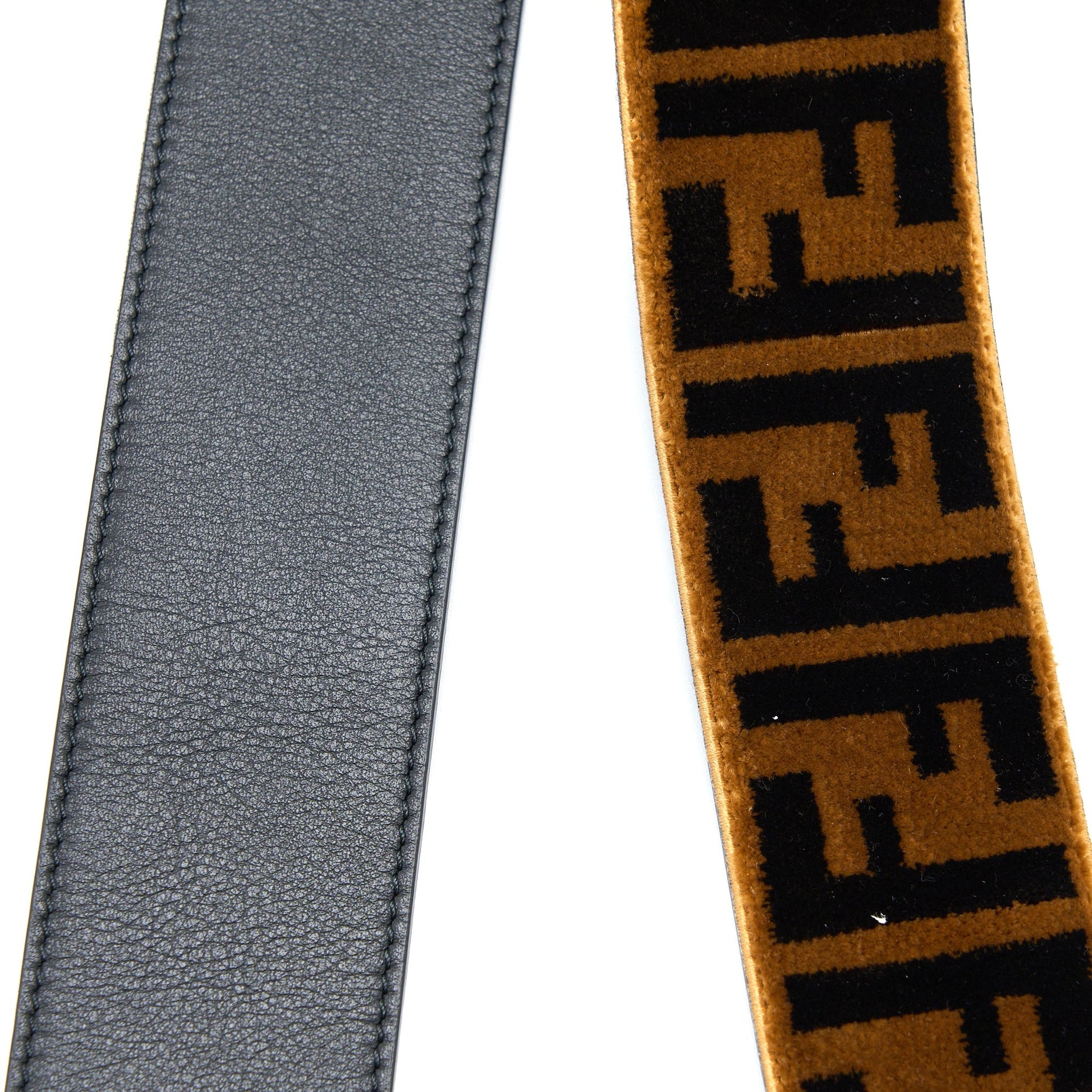 Fendi Strap You Textured-effect Leather Shoulder Strap Brown