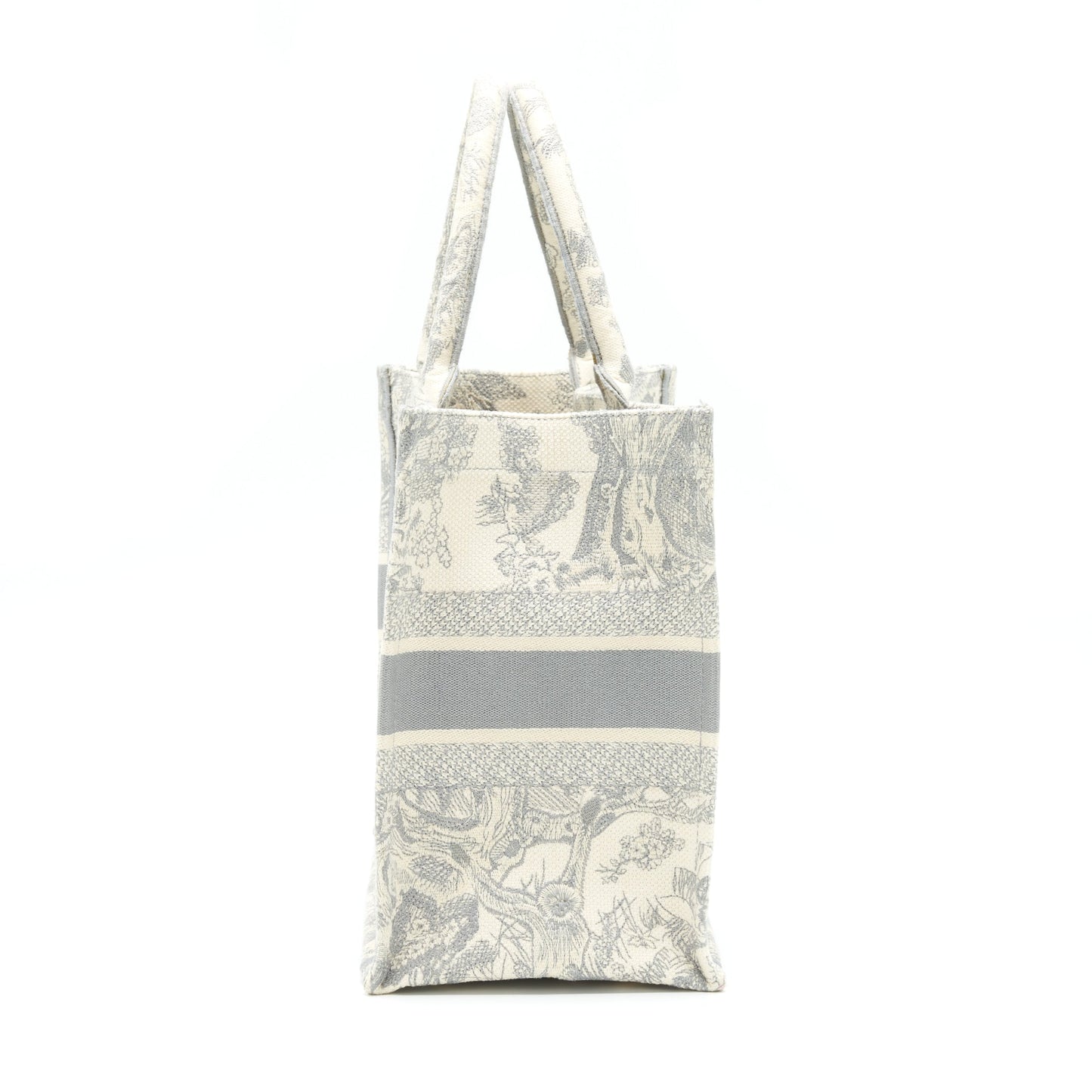 Dior Medium Dior Book Tote Grey Toile De Jouy Embroidery