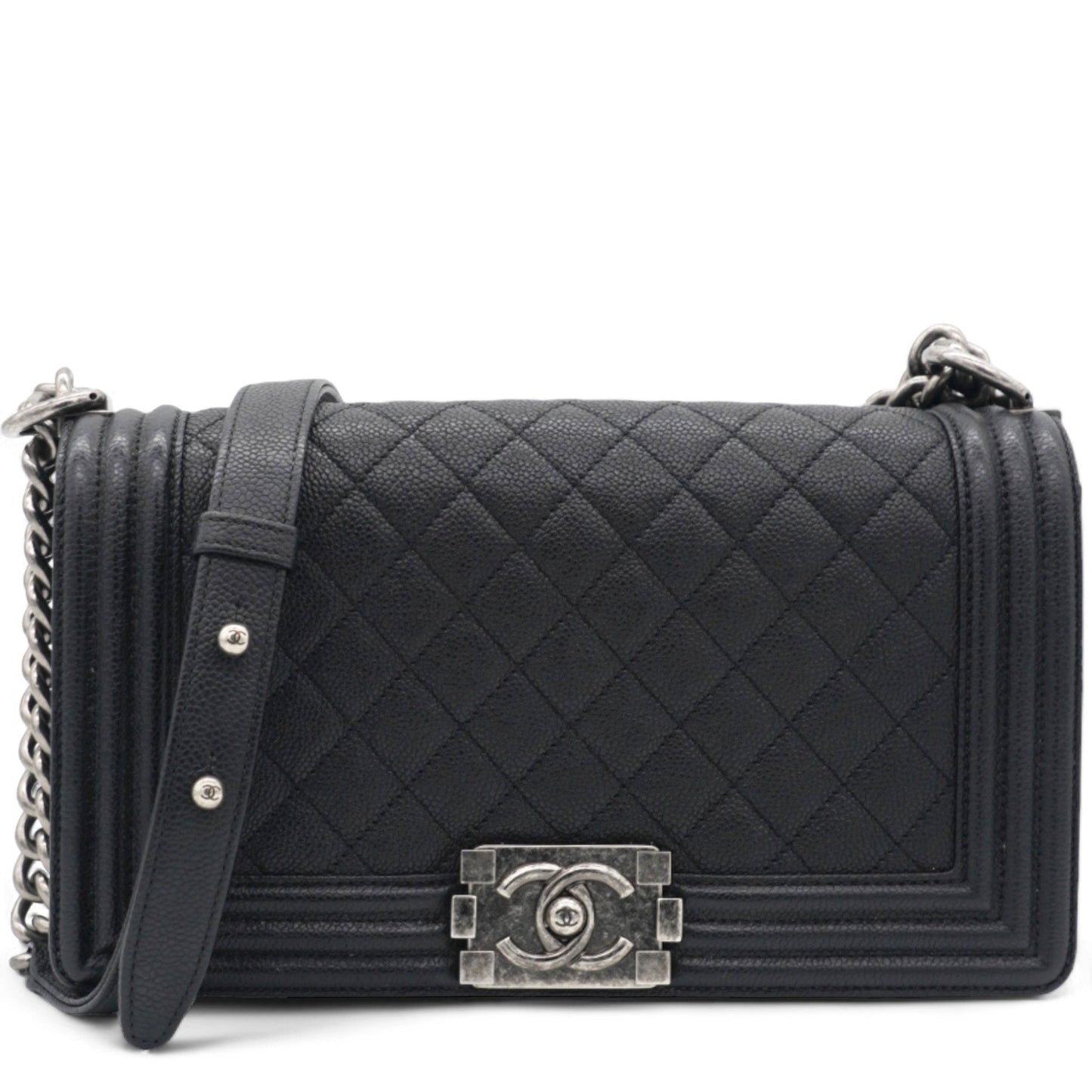 Chanel Caviar Quilted Medium Boy Flap Black