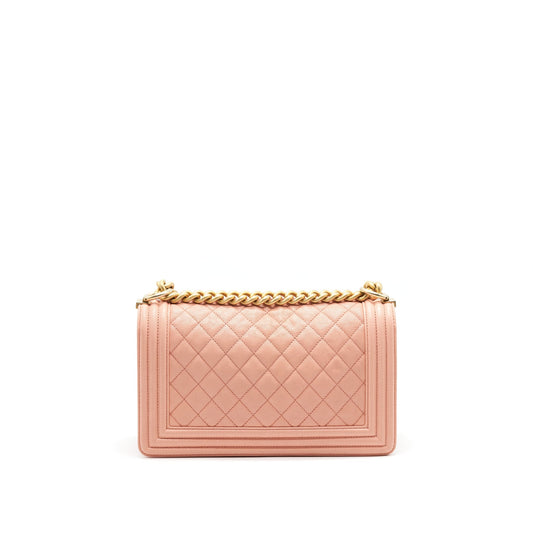 CHANEL MEDIUM BOY CHANEL BAG CAVIAR PINK
